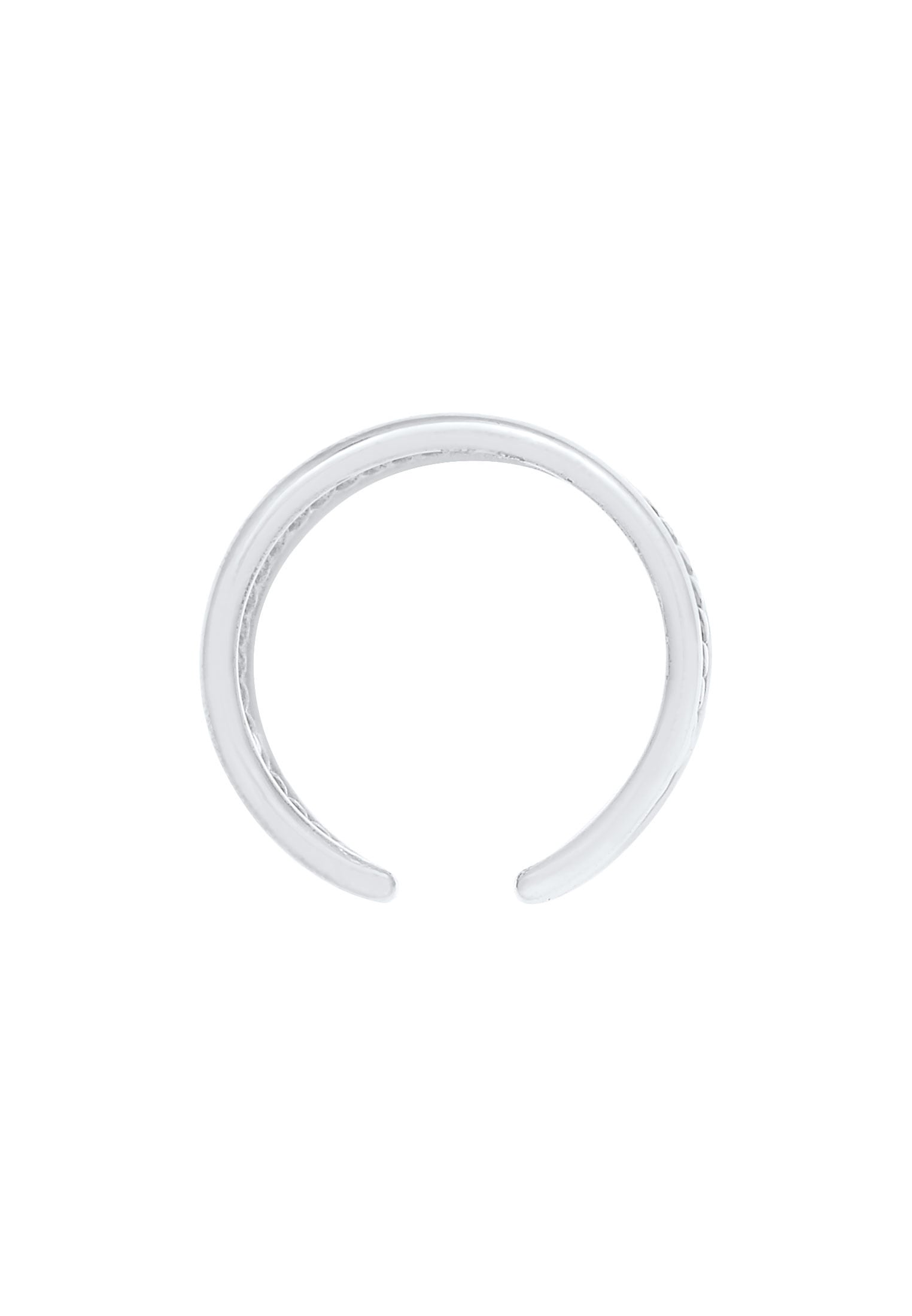 Elli Silberring »Ring Offen Verstellbar 3-reihig Breit 925 Silber«