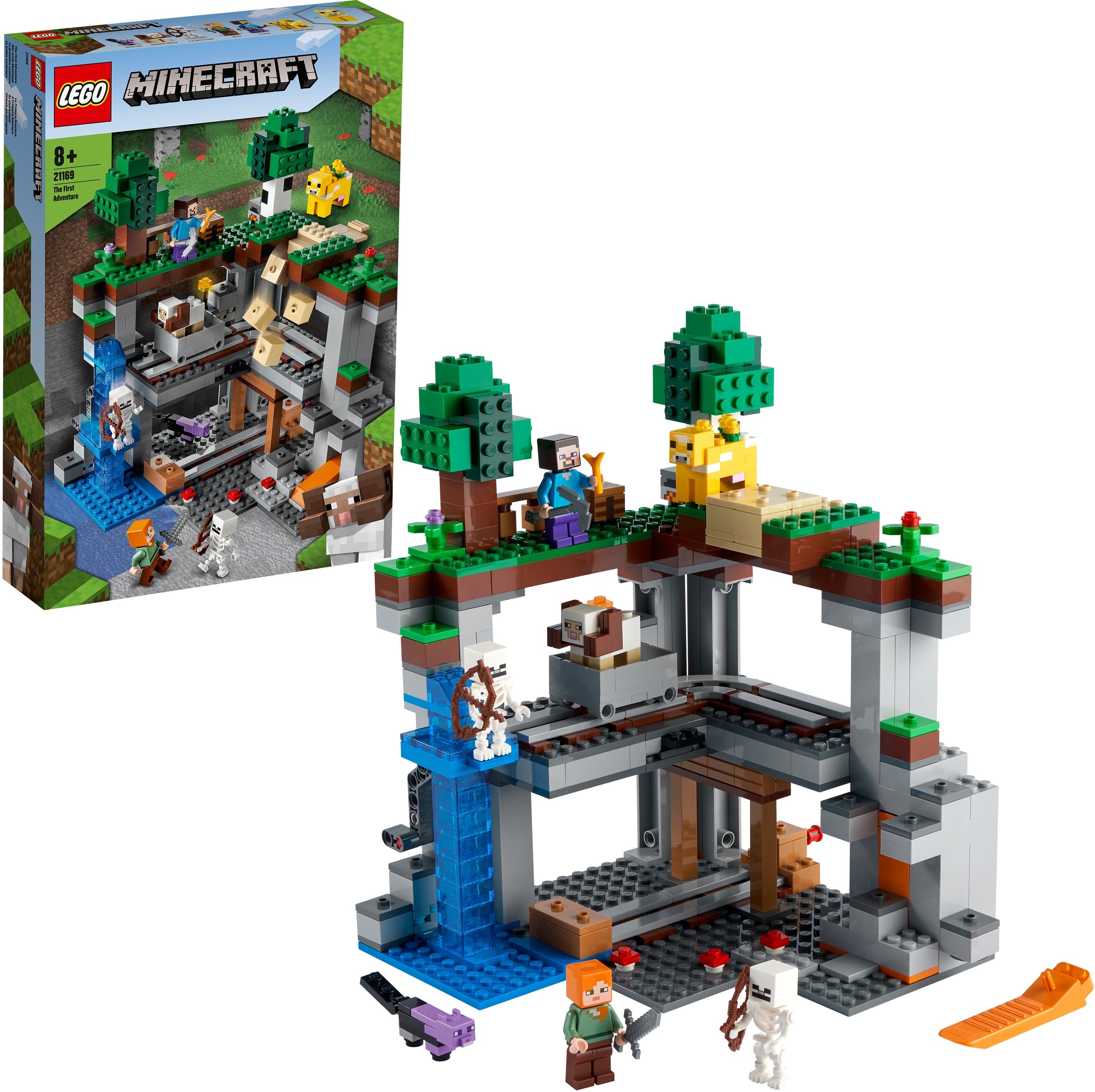 LEGO® Konstruktionsspielsteine »Das erste Abenteuer (21169), LEGO® Minecraft™«, (542 St.), Made in Europe