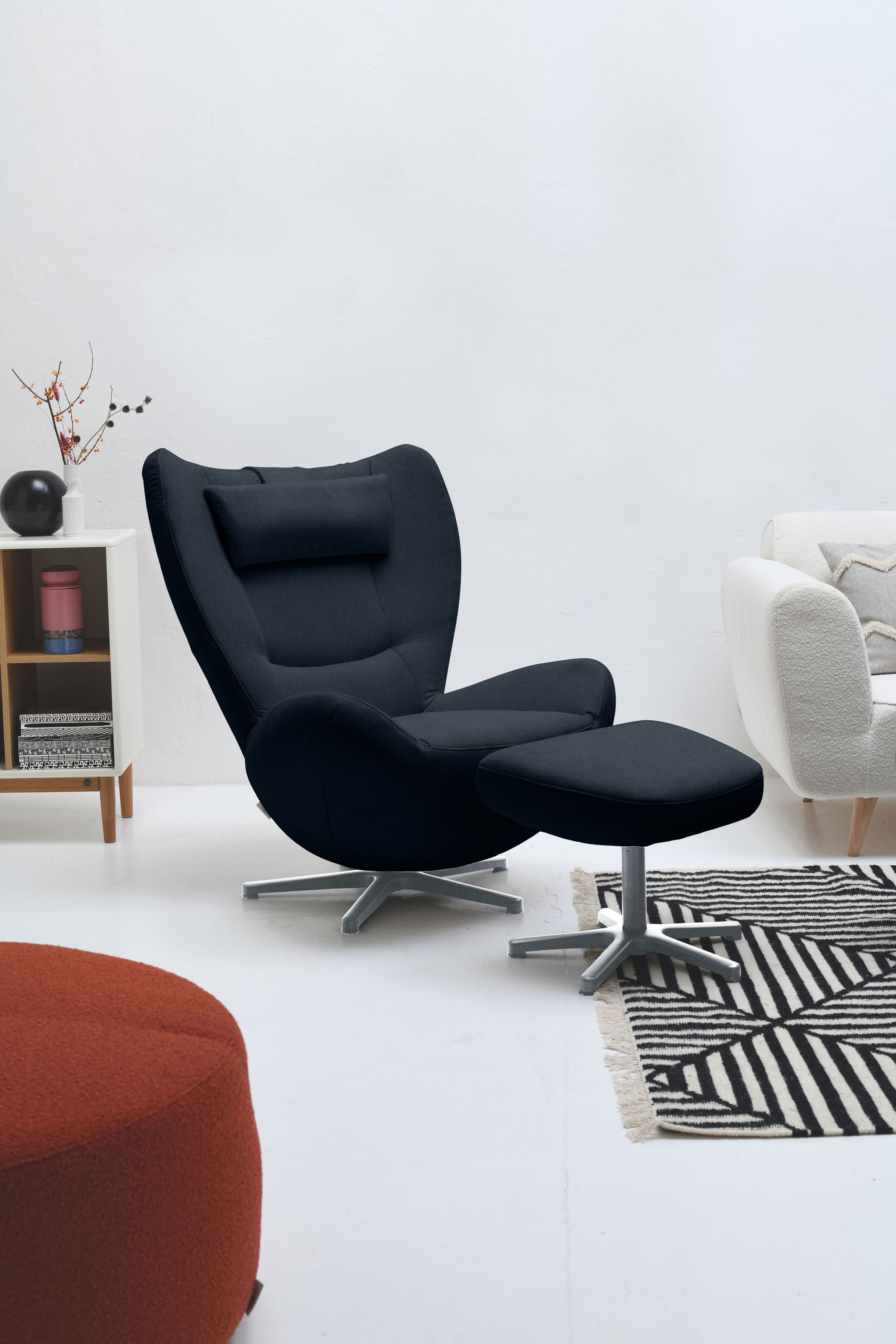 PURE«, »TOM Online Metall-Drehfuß OTTO HOME mit TAILOR Chrom TOM Shop Loungesessel in