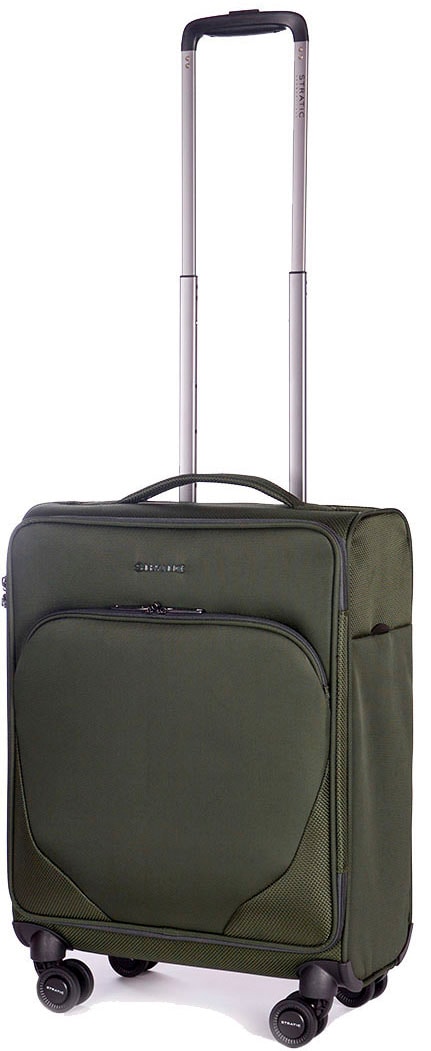 Stratic Weichgepäck-Trolley »Mix S, dark green«, 4 St. Rollen, Handgepäck Reisekoffer Reisegepäck TSA-Zahlenschloss