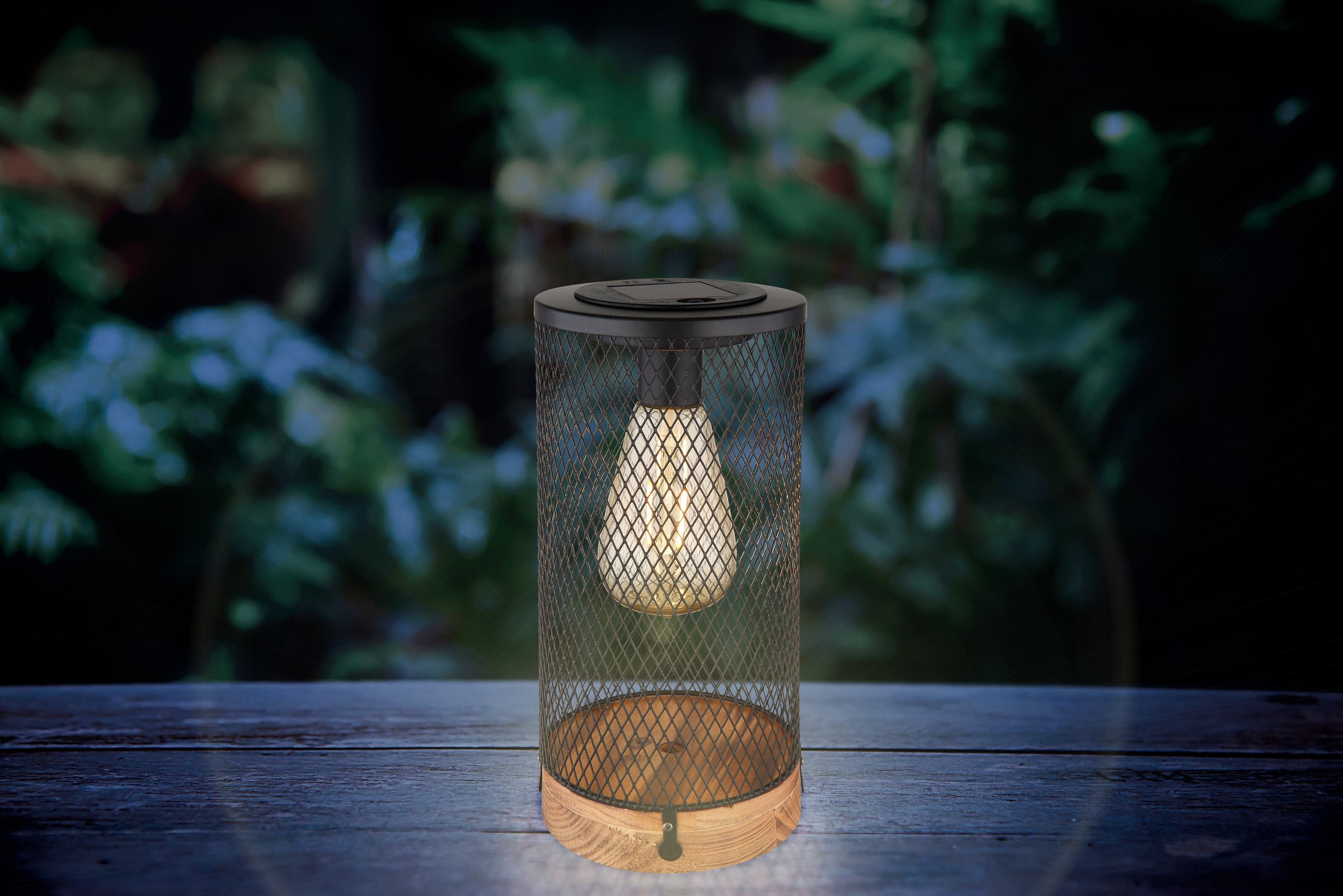 GLOBO LIGHTING LED Solarleuchte »SOLAR« LED-Modul 1 Stk. Warmweiß Solarlampe für Garten, Toller Lichteffekt, Terrasse, Balkontisch