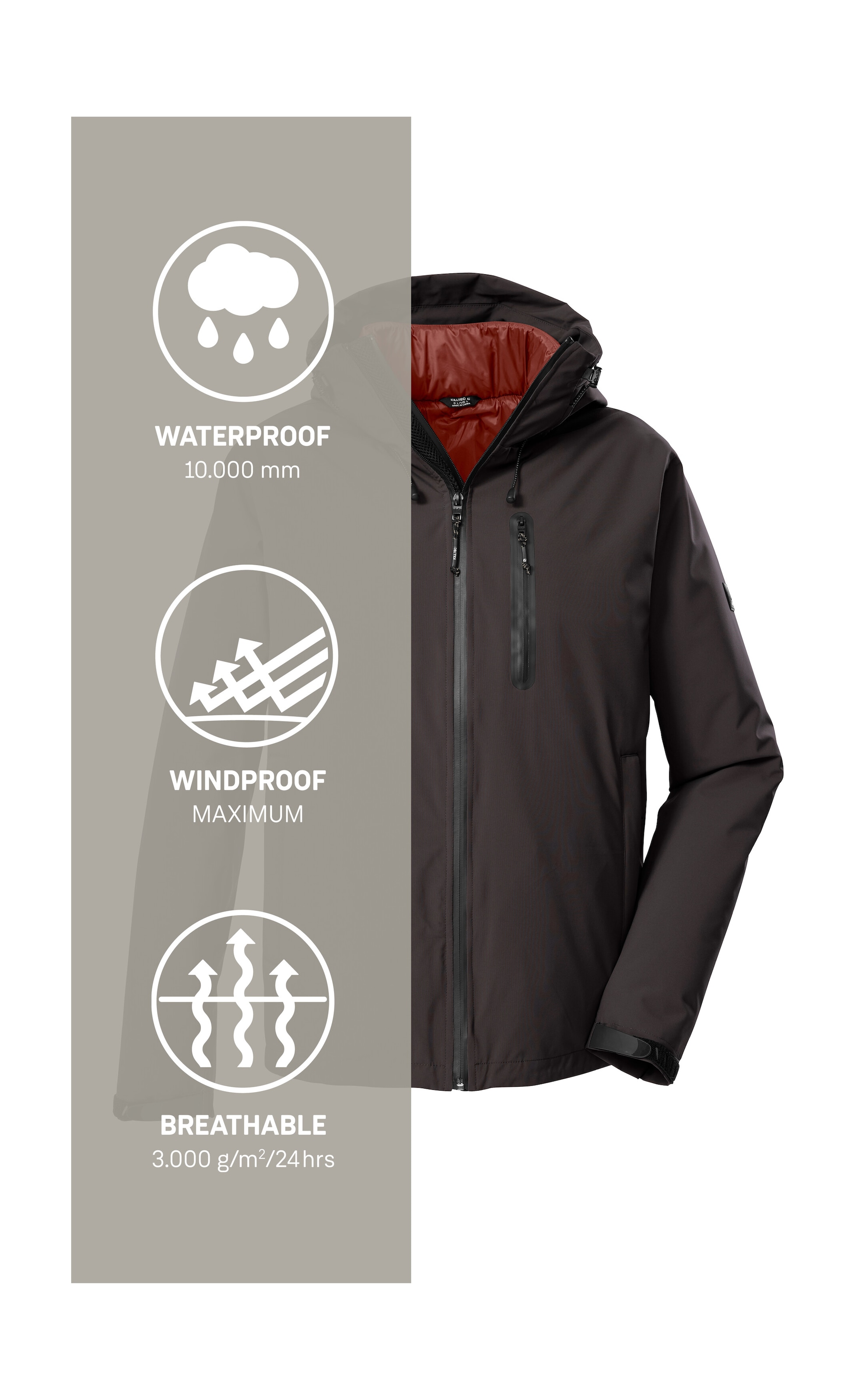 Killtec 3-in-1-Funktionsjacke »KOW 95 MN JCKT« 3 in 1 Herrenjacke, wasser- u winddicht, atmungsaktiv