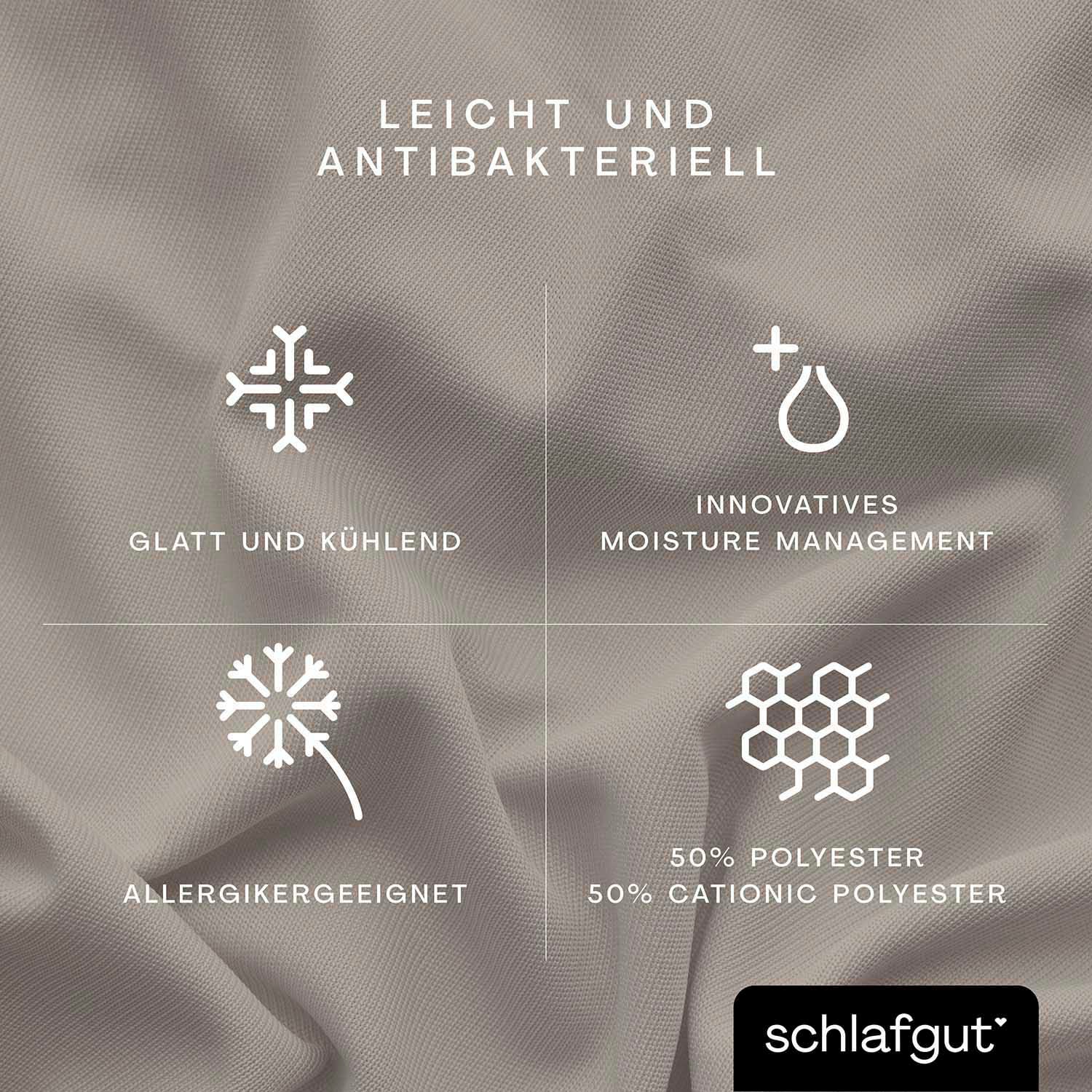 Schlafgut Spannbettlaken »Cool Contact«, 100% gekämmte Mikrofaser