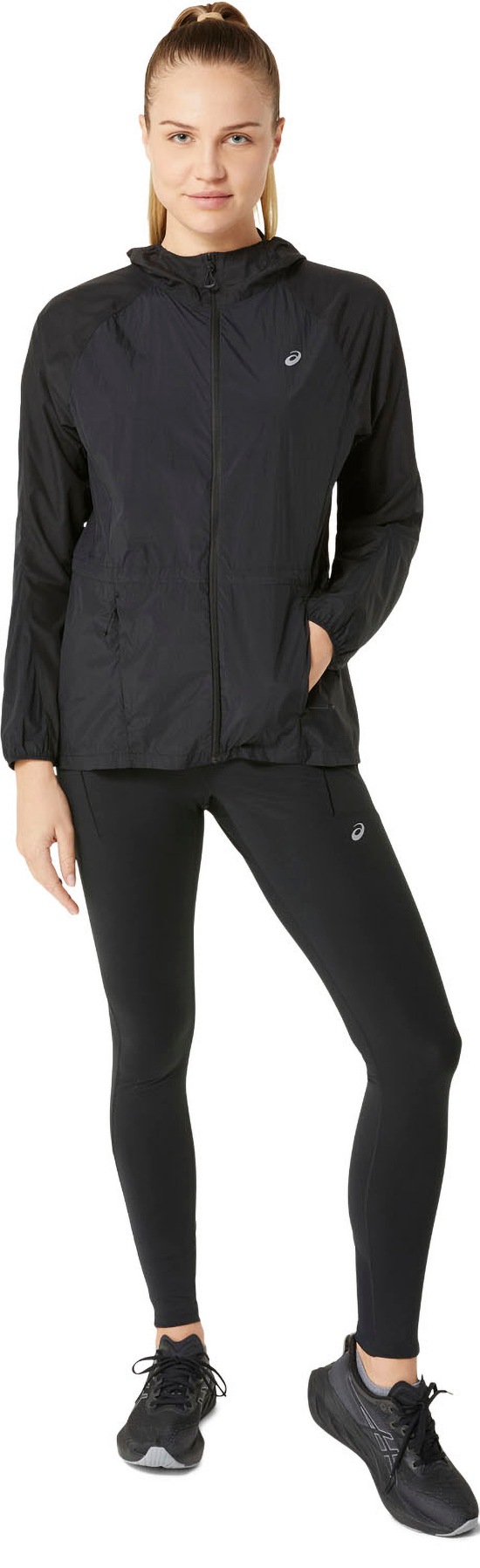 Asics Laufjacke »ROAD PACKABLE JACKET« mit Kapuze Übergangsjacke, winddicht, wasserabweisend, atmungsaktiv