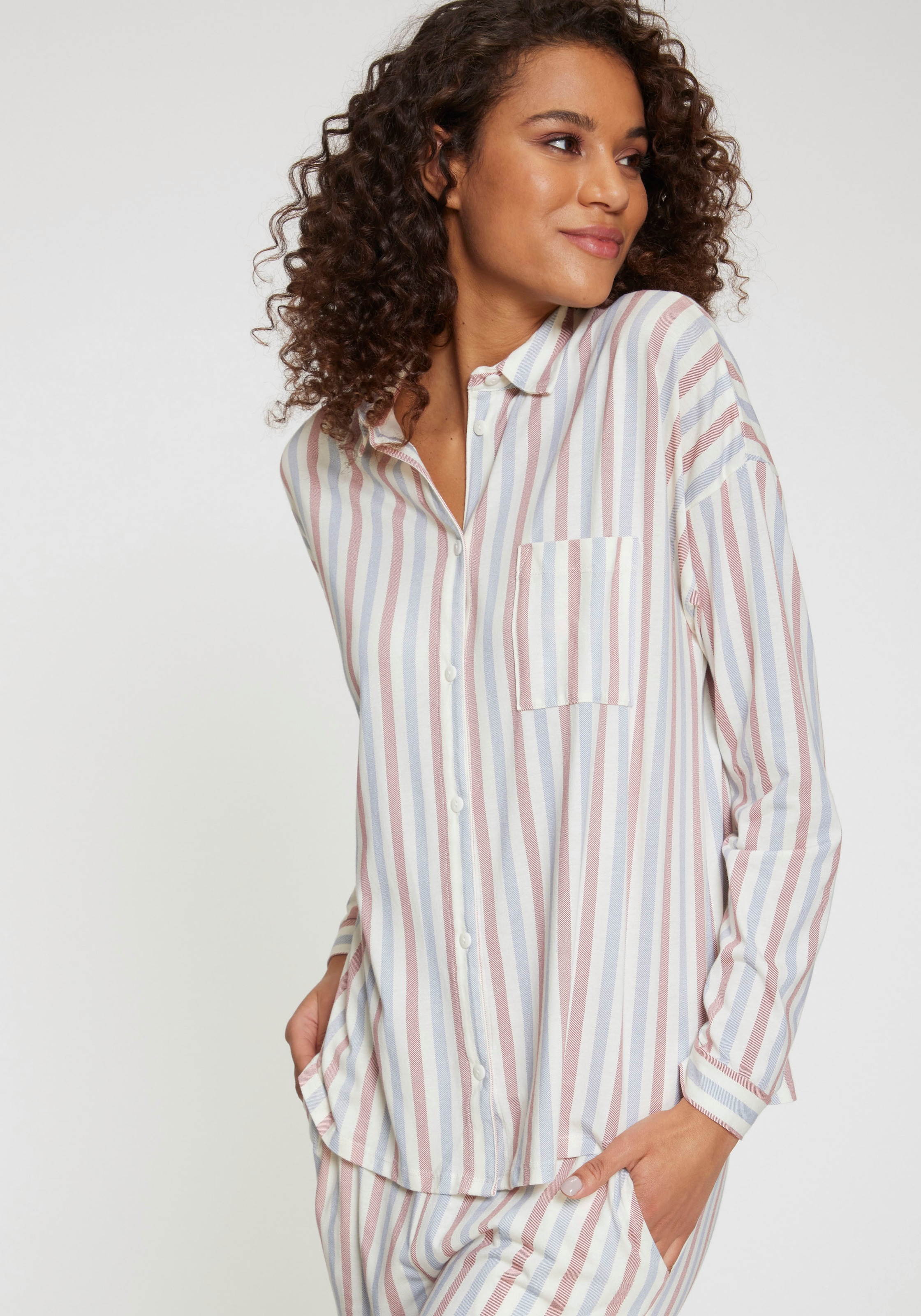 Vivance Dreams Pyjama, (2 tlg.), in klassischem Schnitt