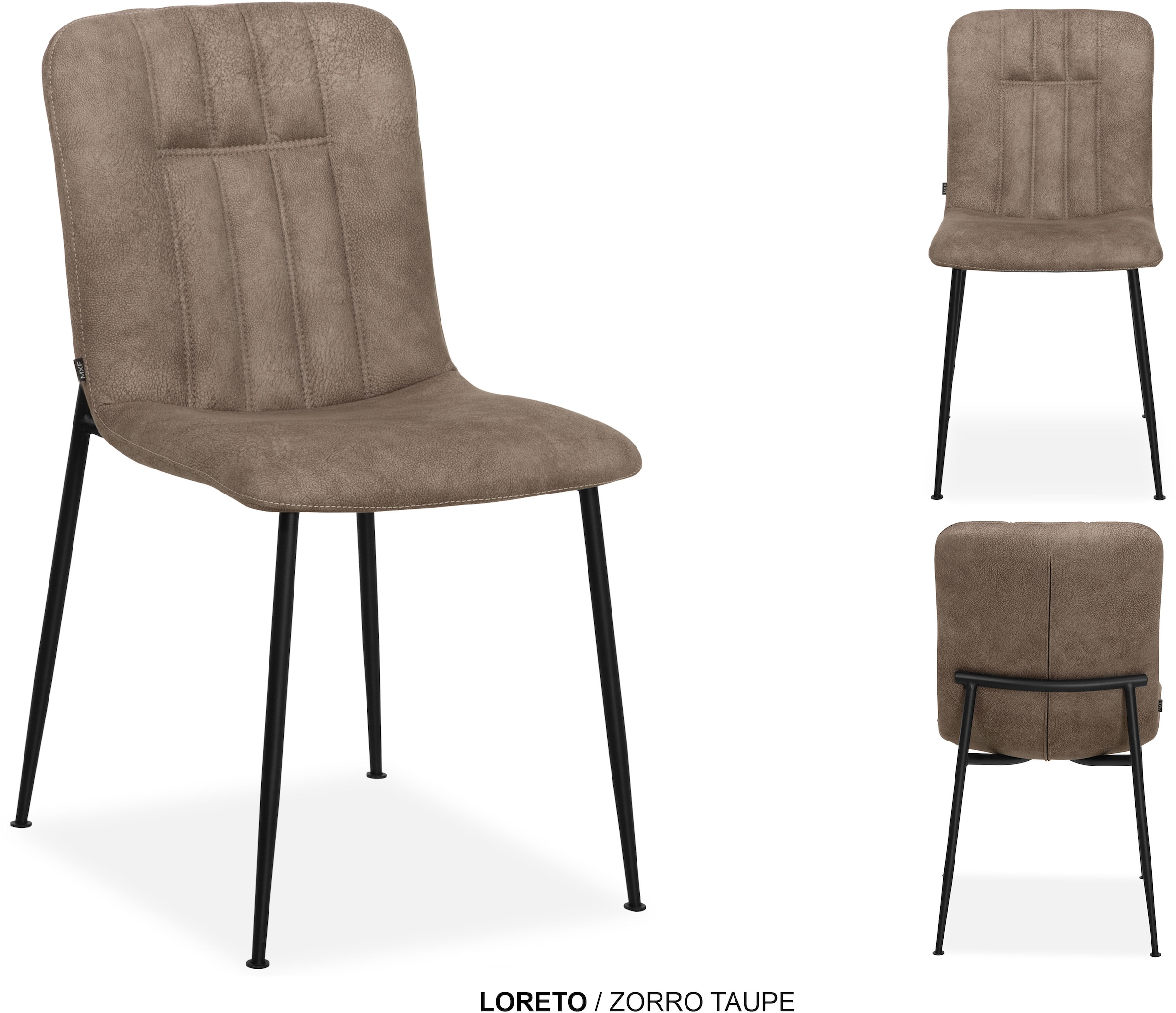 OMG Design Esszimmerstuhl »Loreto« (Set) 2 Stk.Schalenstuhl, bequem gepolstert, Esszimmerstuhl