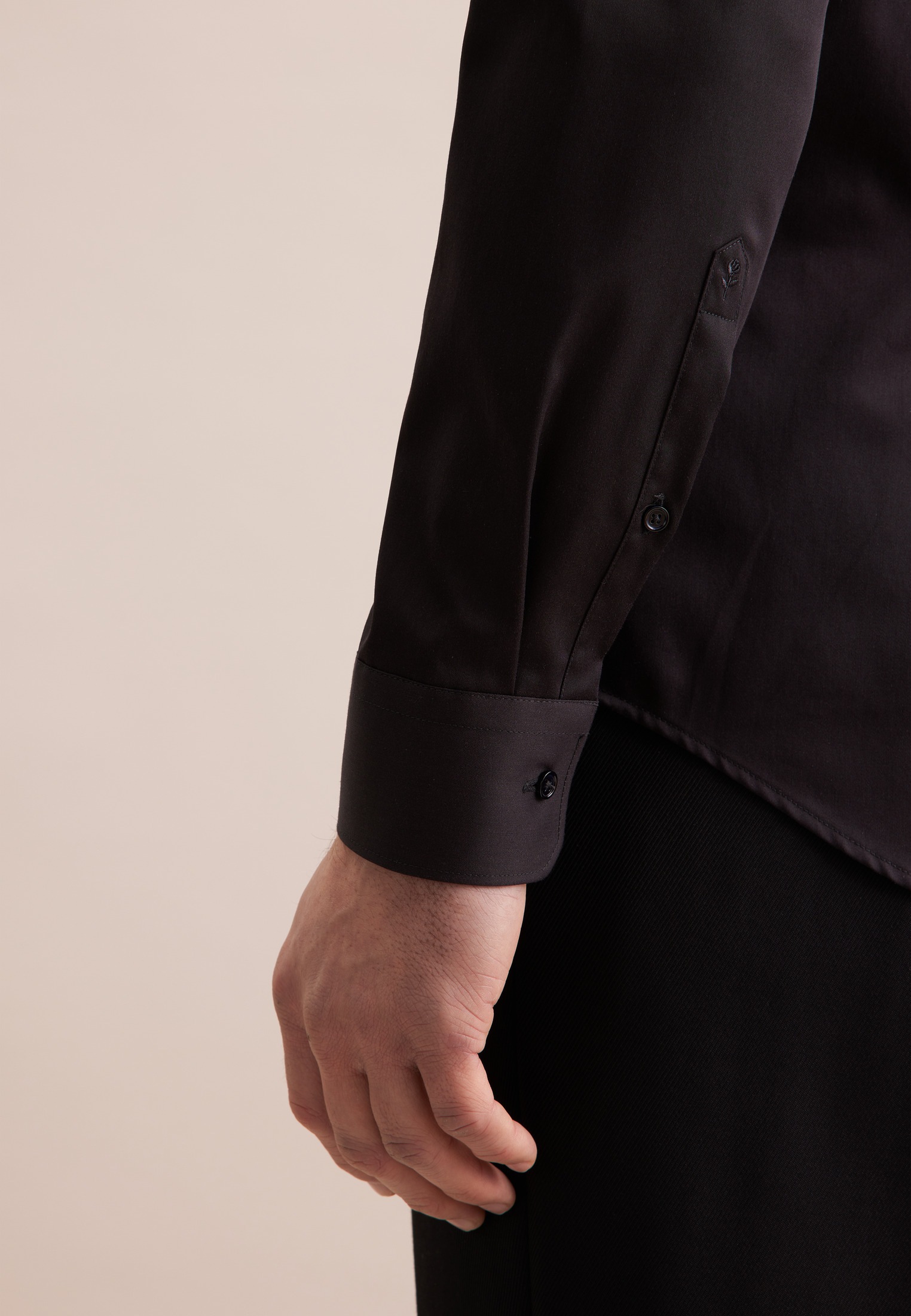 seidensticker Businesshemd »Schwarze Rose« Shaped 1/1 Kentkragen Uni