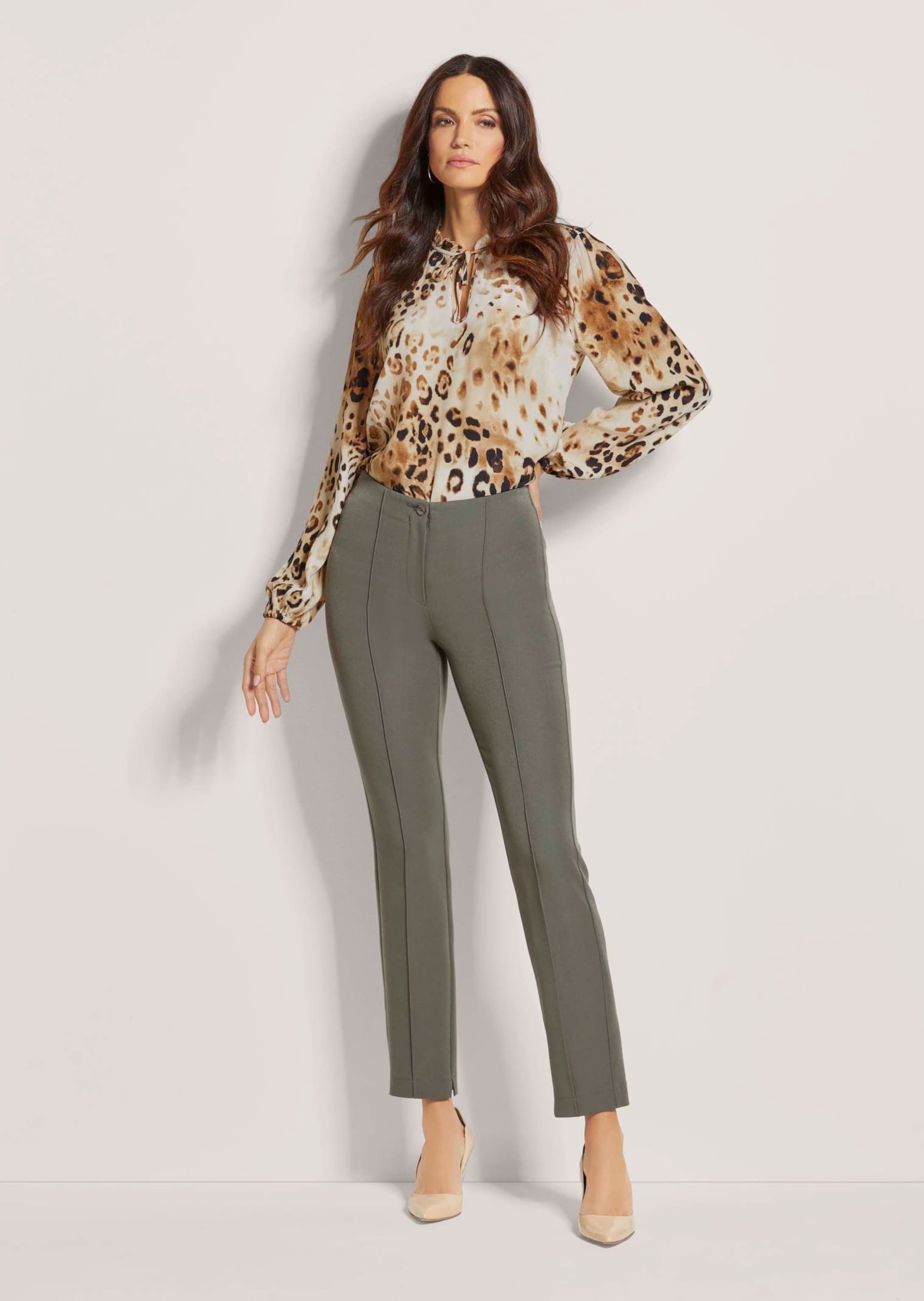 MADELEINE Stoffhose »Schlupfhose Slim Fit Stretchhose mit Biesen«