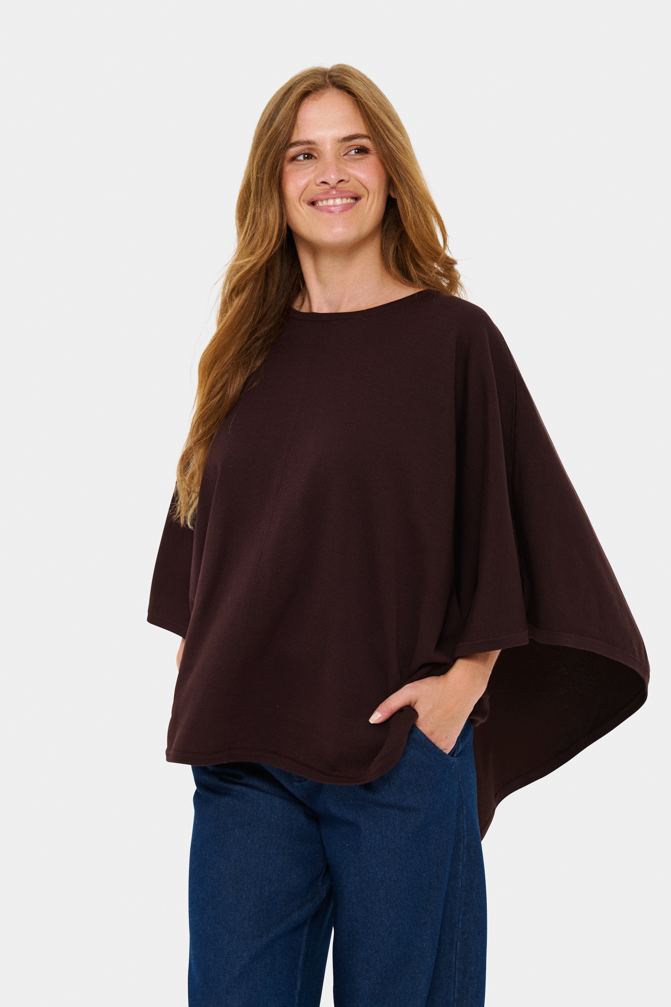 Saint Tropez Strickponcho »BilliSZ Poncho« Loose fit, Viskosemischung
