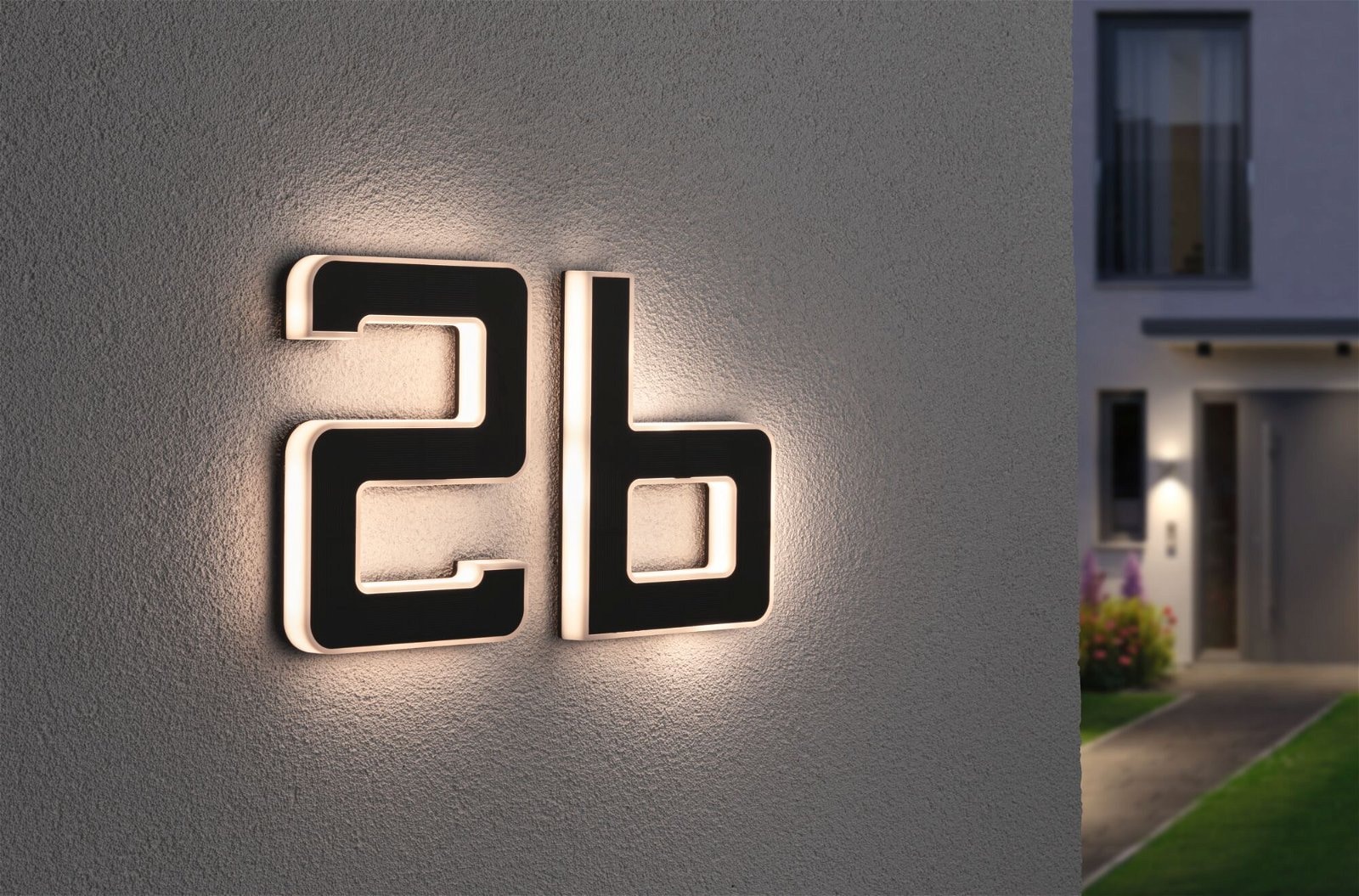 Paulmann LED Außen-Wandleuchte »Solar Hausnummer« LED-Modul 1 Stk. Warmweiß LED-Modul, Hausnummern, Buchstaben wählbar, Akku wechselbar