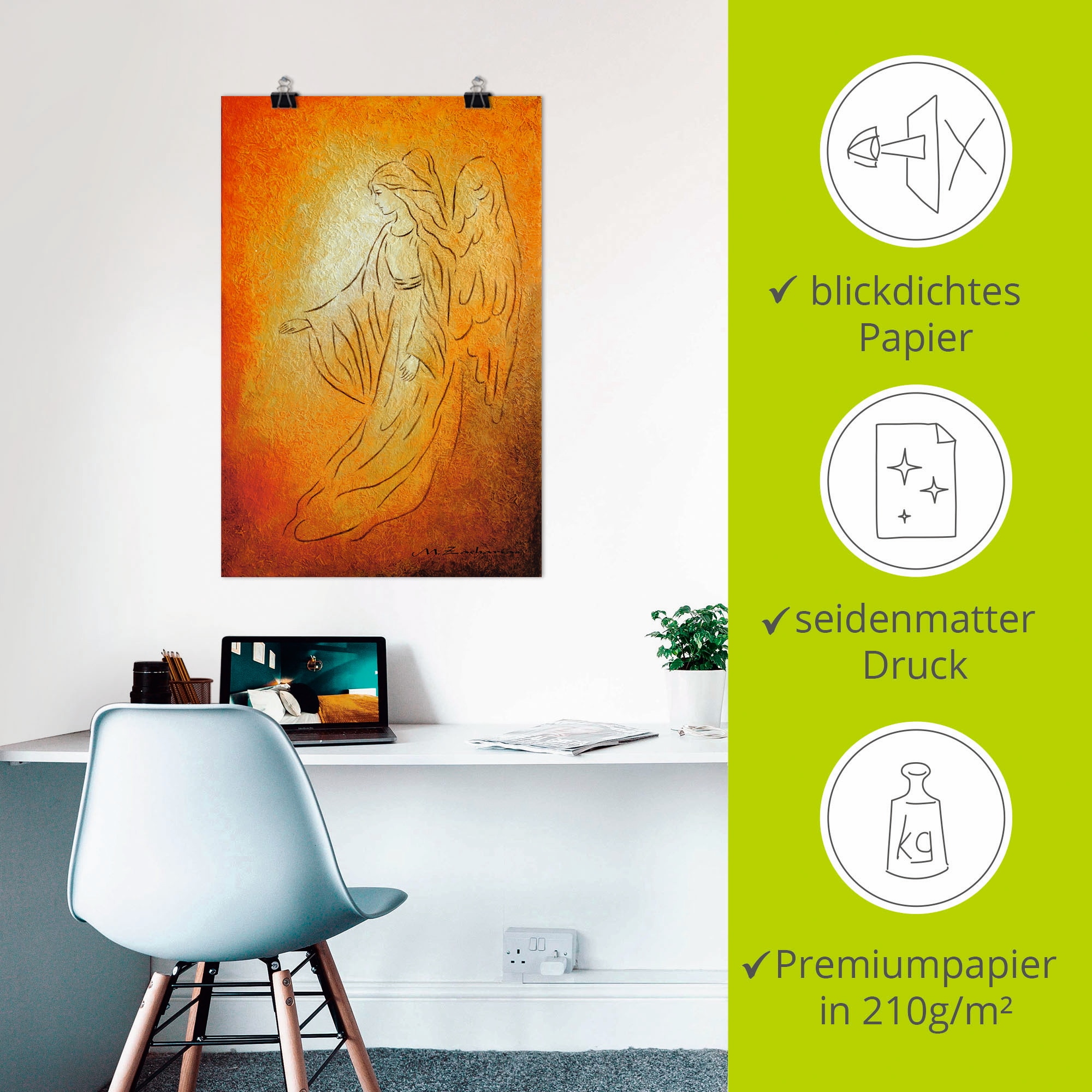 Artland Wandbild »Engel der Heilung - Engelkunst«, Religion, (1 St.), als Alubild, Outdoorbild, Leinwandbild, Poster, Wandaufkleber