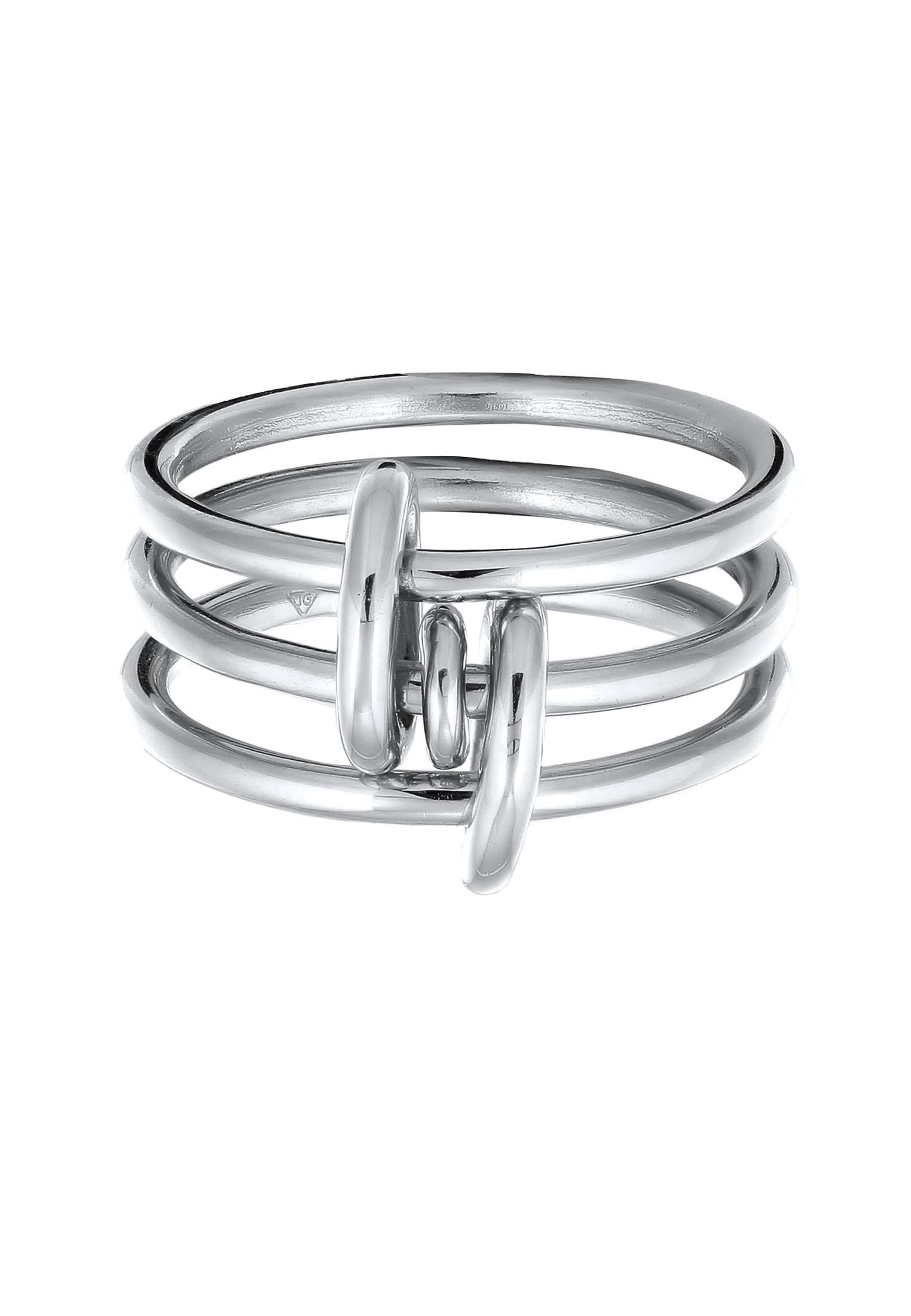 Elli Silberring »Ring Bandring Stapellook 925 Sterling Silber«