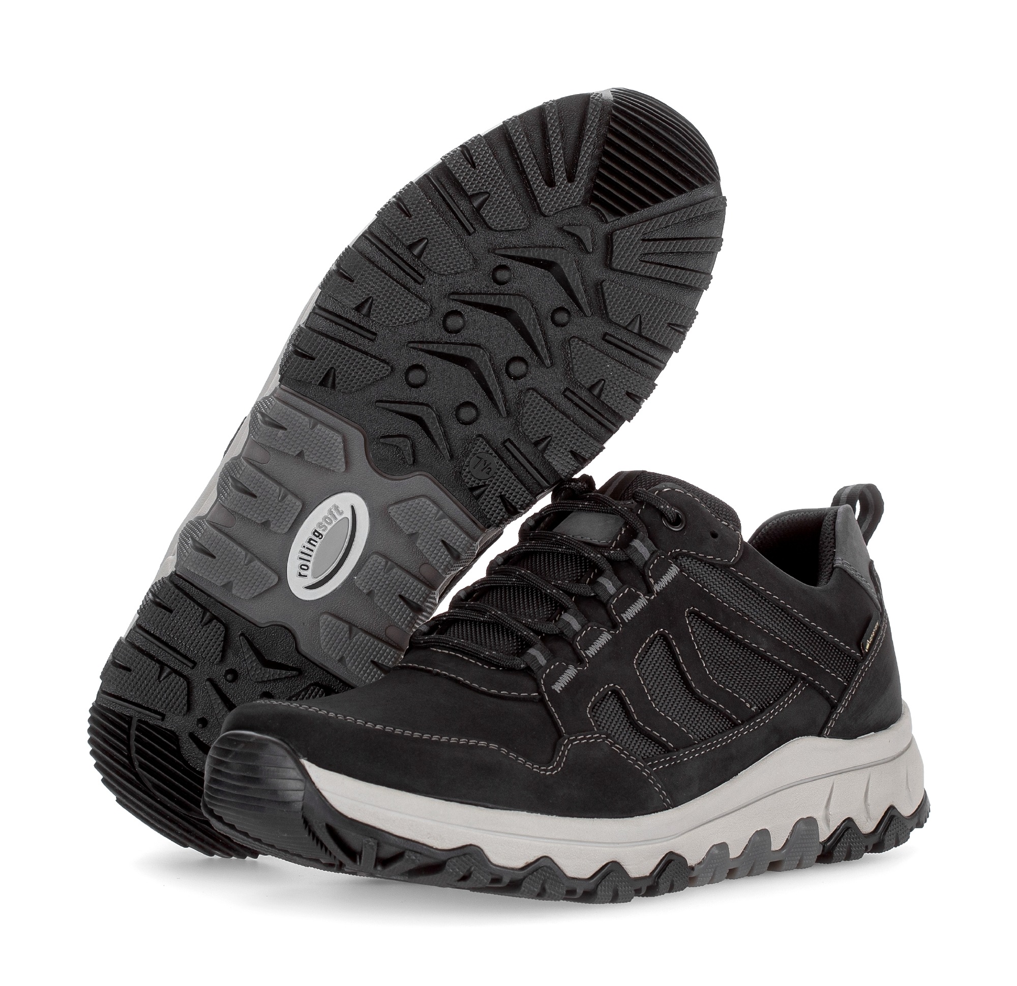 Gabor Rollingsoft Sneaker, Schnürschuh, Halbschuh, Komfortschuh in Bequemweite G (= weit)