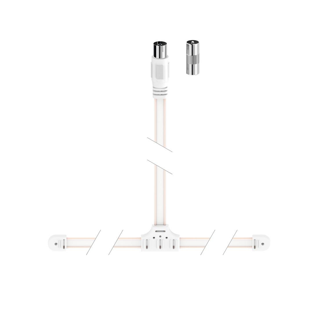 Hama TV-Kabel »Wurfantenne (Dipole), Koax, inkl. Adapter«, 150 cm