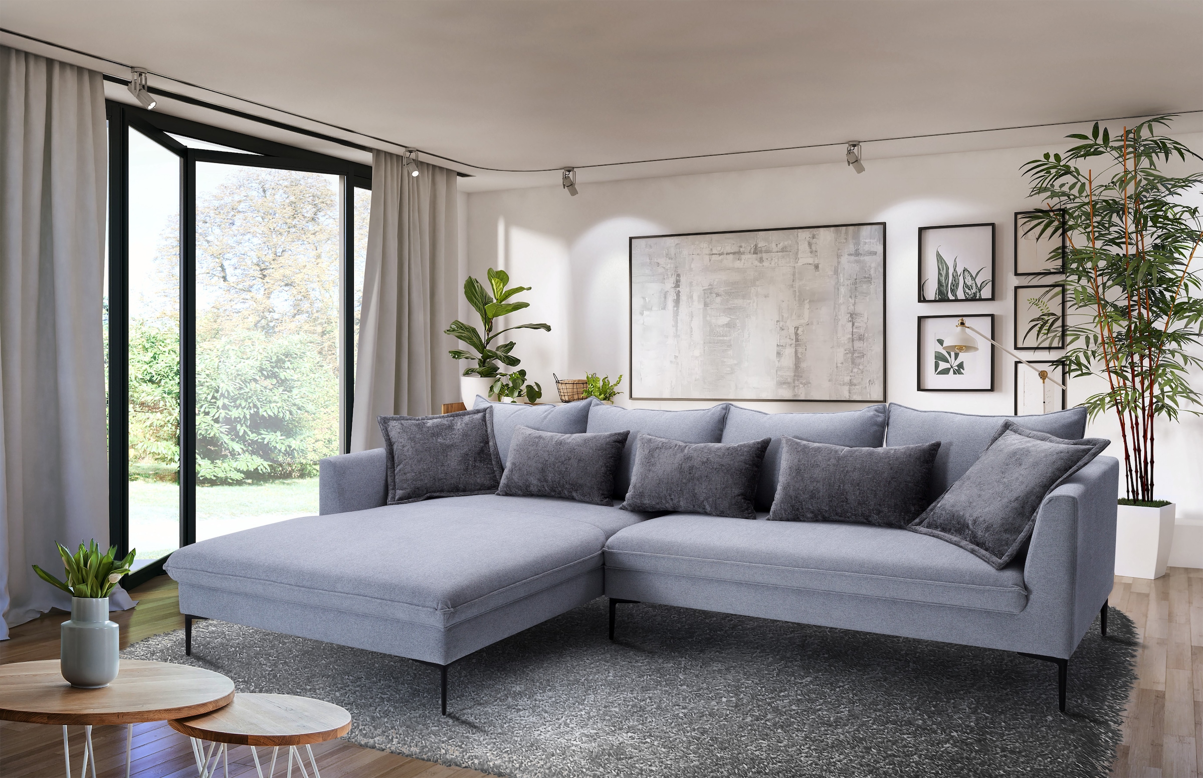 exxpo - sofa fashion Ecksofa »Piazza, elegant und edel, Designsofa mit tollem Sitzkomfort,«, (2 St.),...