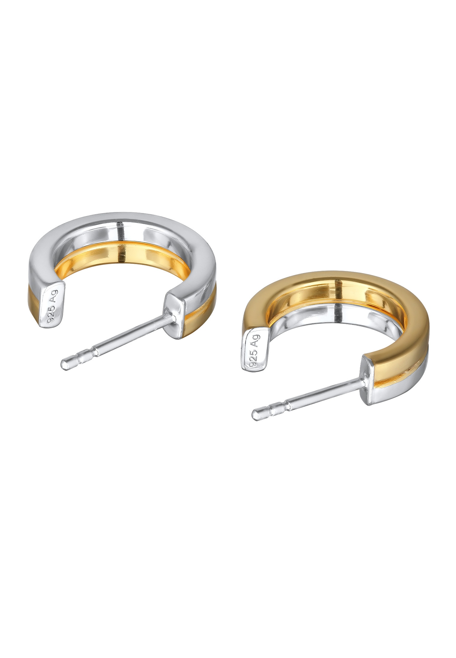 Elli Paar Ohrstecker »Ohrringe Creolen Stecker Damen Modern bicolor«