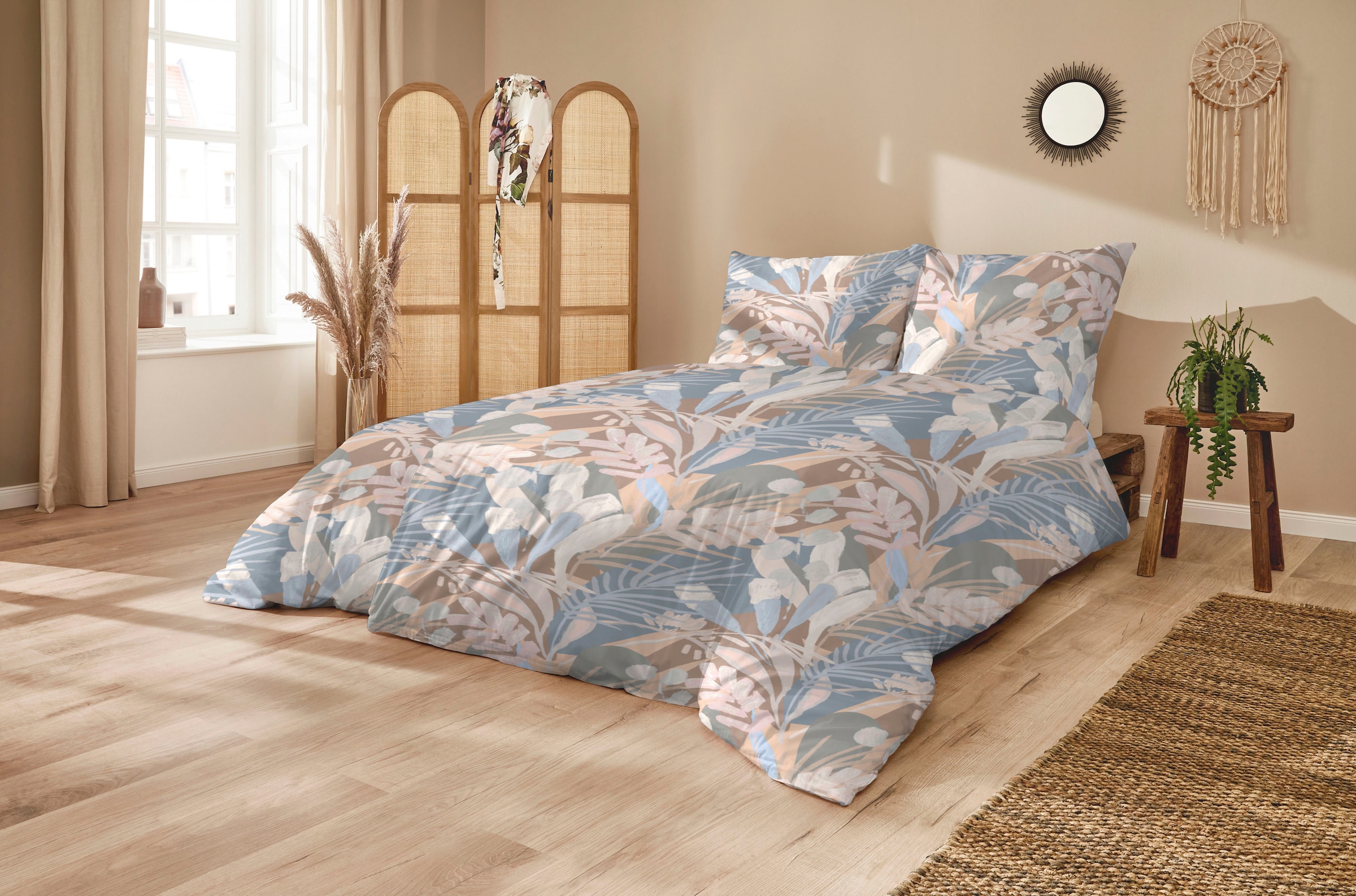 Primera Bettwäsche »Feinbiber-Bettwäsche Selva«, in expressiv floralen Design