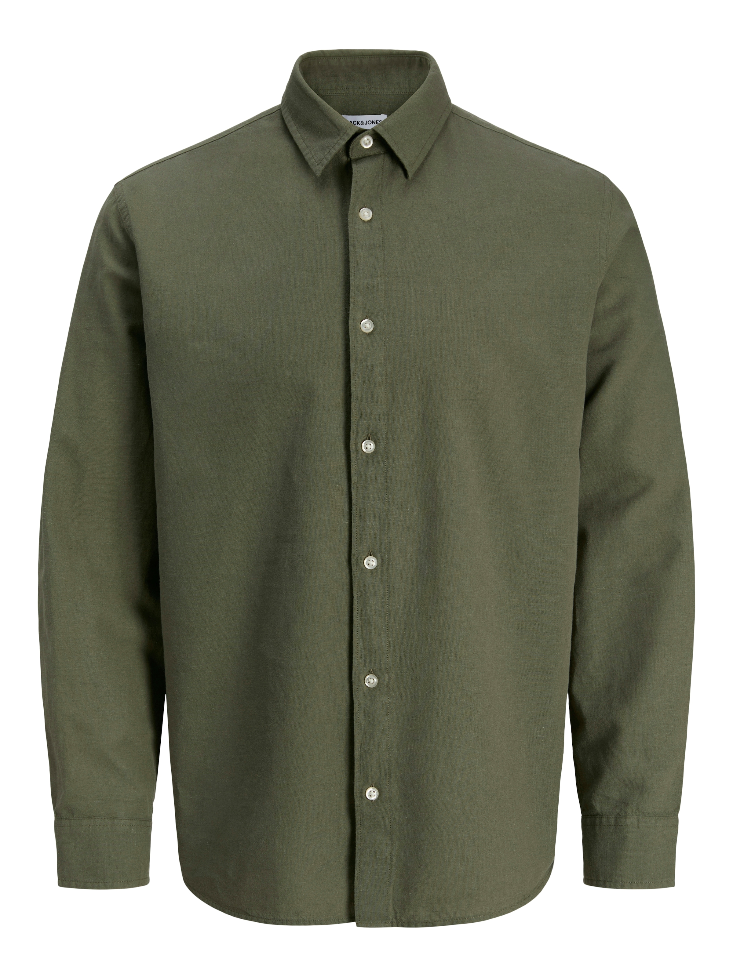 Jack & Jones Langarmhemd »JJEBREEZE LINEN BLEND SHIRT L/S SN« mit Knopfleiste