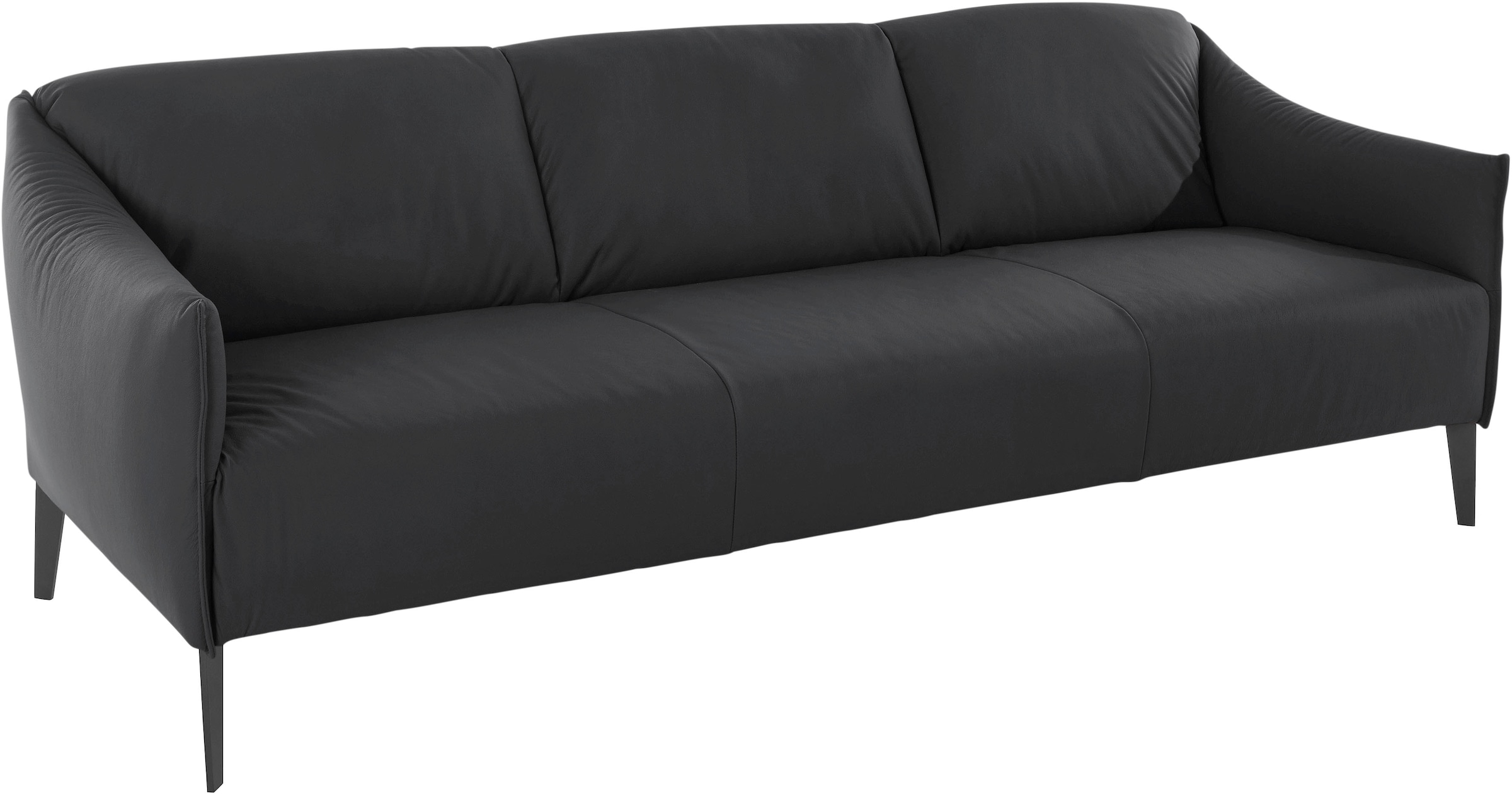 W.SCHILLIG 3-Sitzer »sally«, mit Metall-Winkelfüßen in Schwarz pulverbeschichtet, Breite 224 cm