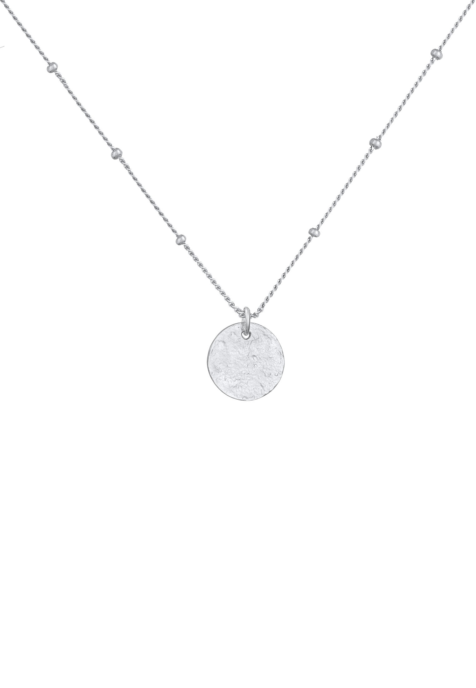 Elli Kette mit Anhänger »Halskette Kugelkette Disc Plättchen 925 Silber«