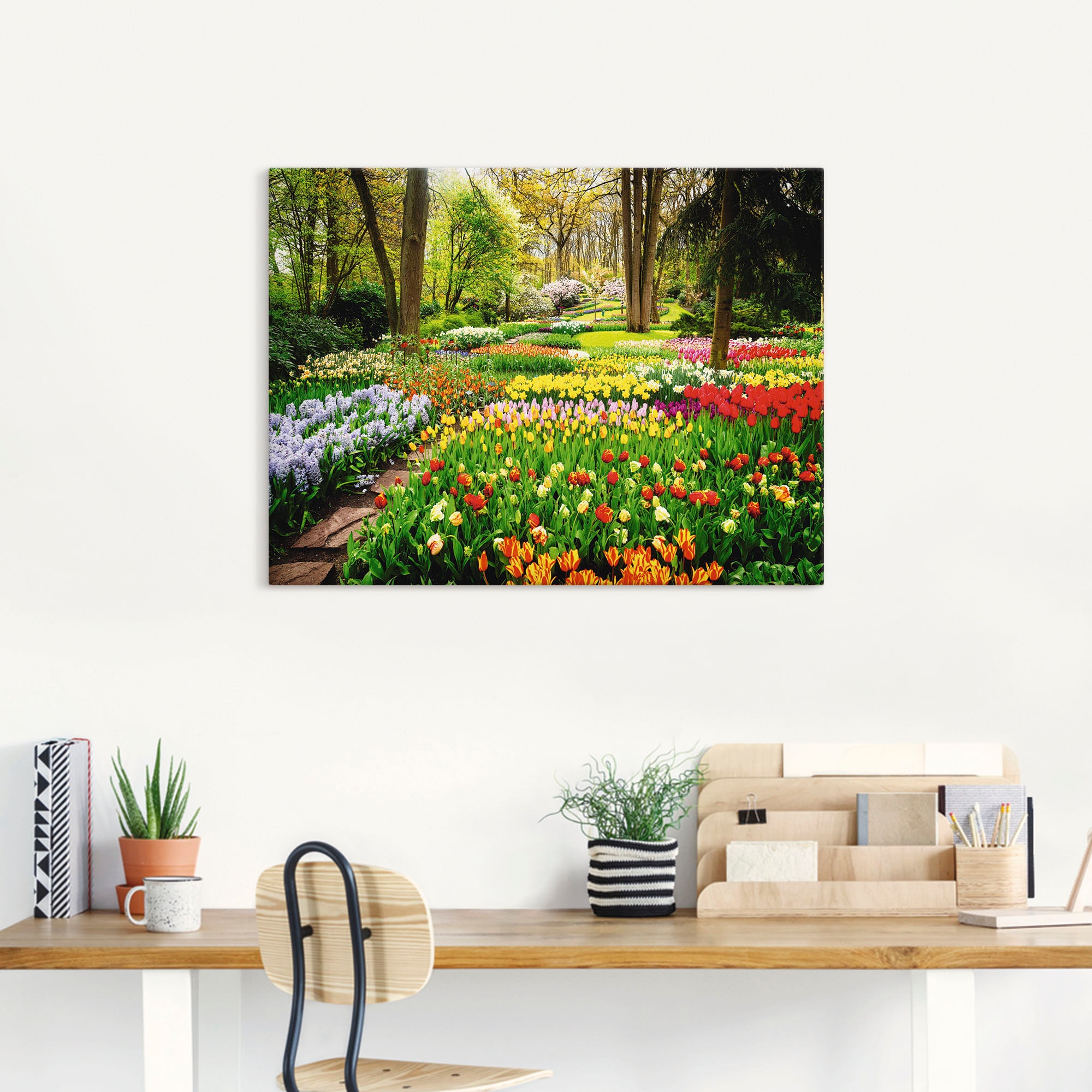 Artland Wandbild »Tulpen Garten versch. Leinwandbild, Poster Größen Wandaufkleber in als Frühling«, Blumenwiese, OTTO kaufen bei St.), (1 oder Alubild