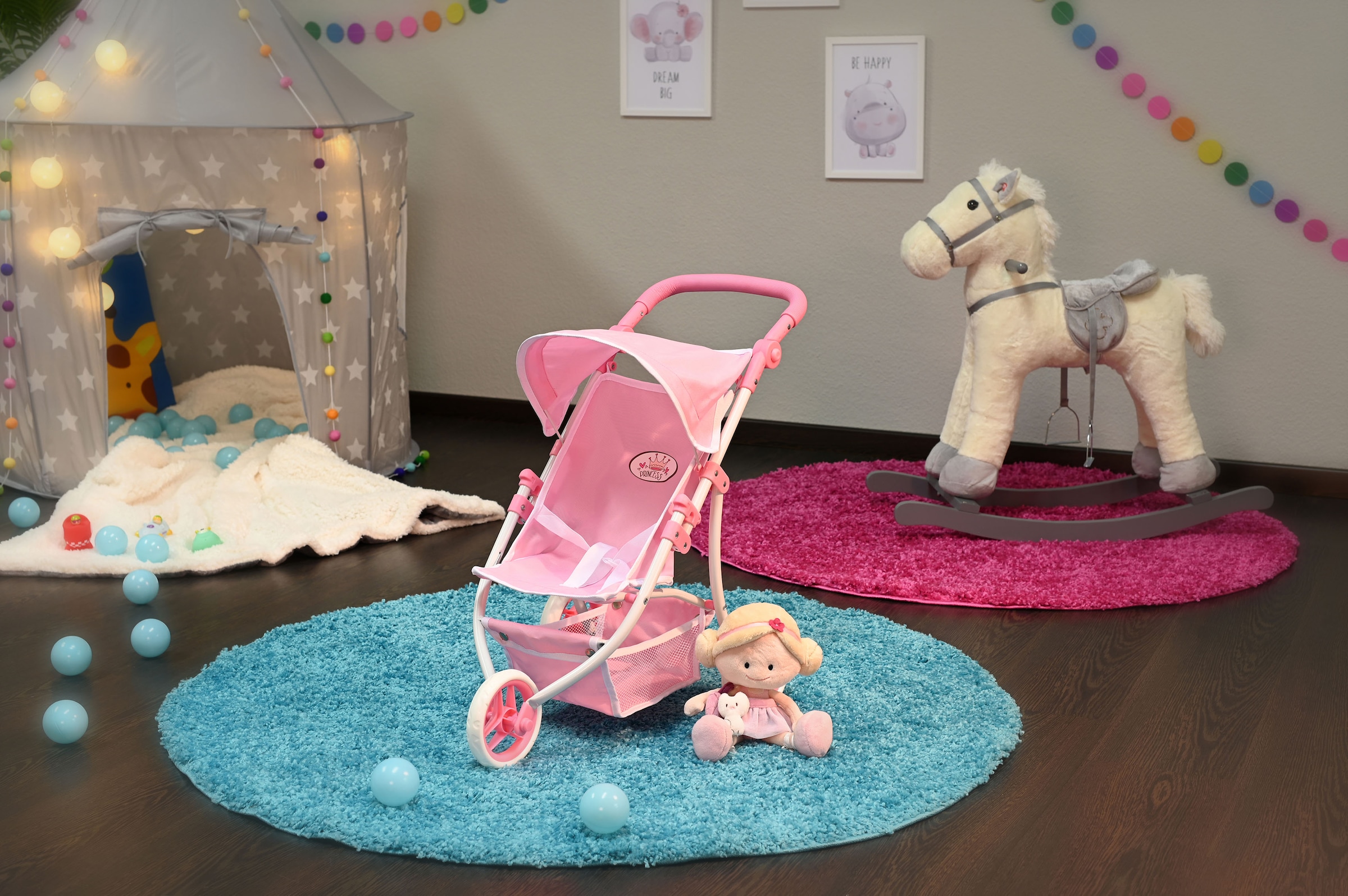 Knorrtoys® Puppenbuggy »Lio - Princess White Rose«