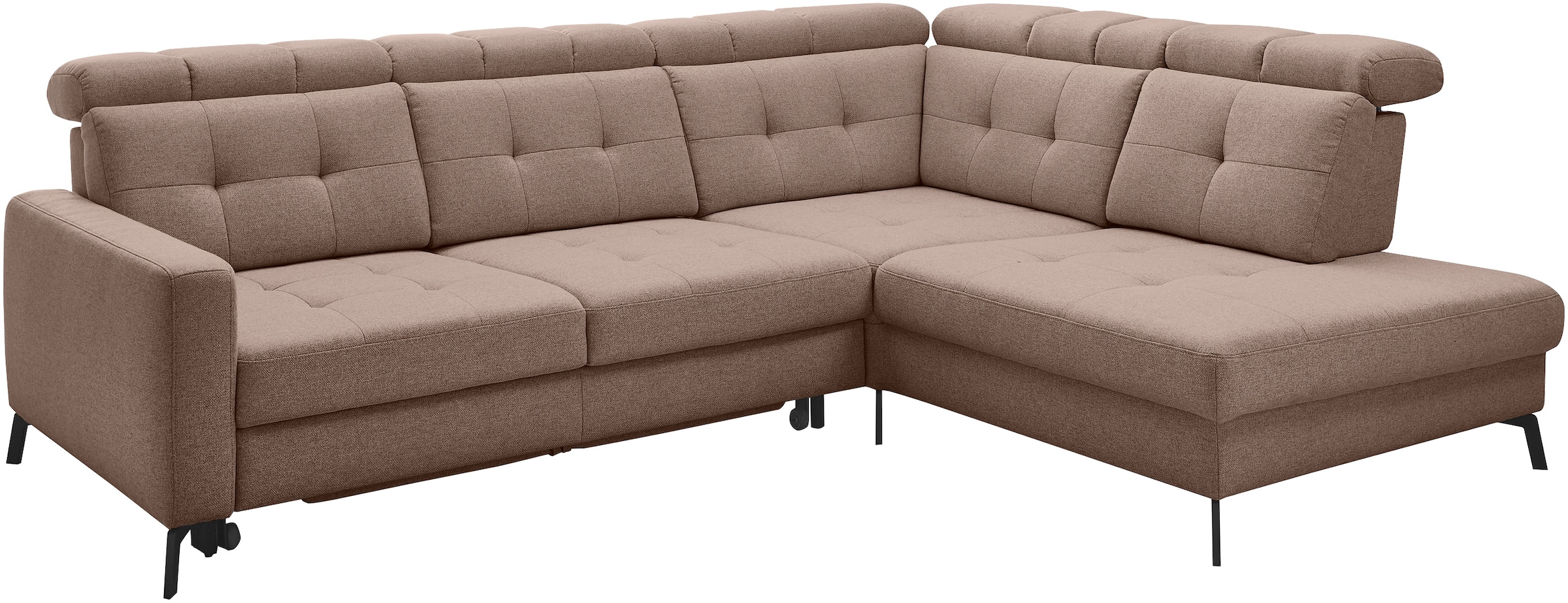 Musterring Ecksofa »MR 4615«, mit Kopf- und Rückenverstellung, Metallfuß schwarz, Maße 272 x 214 cm