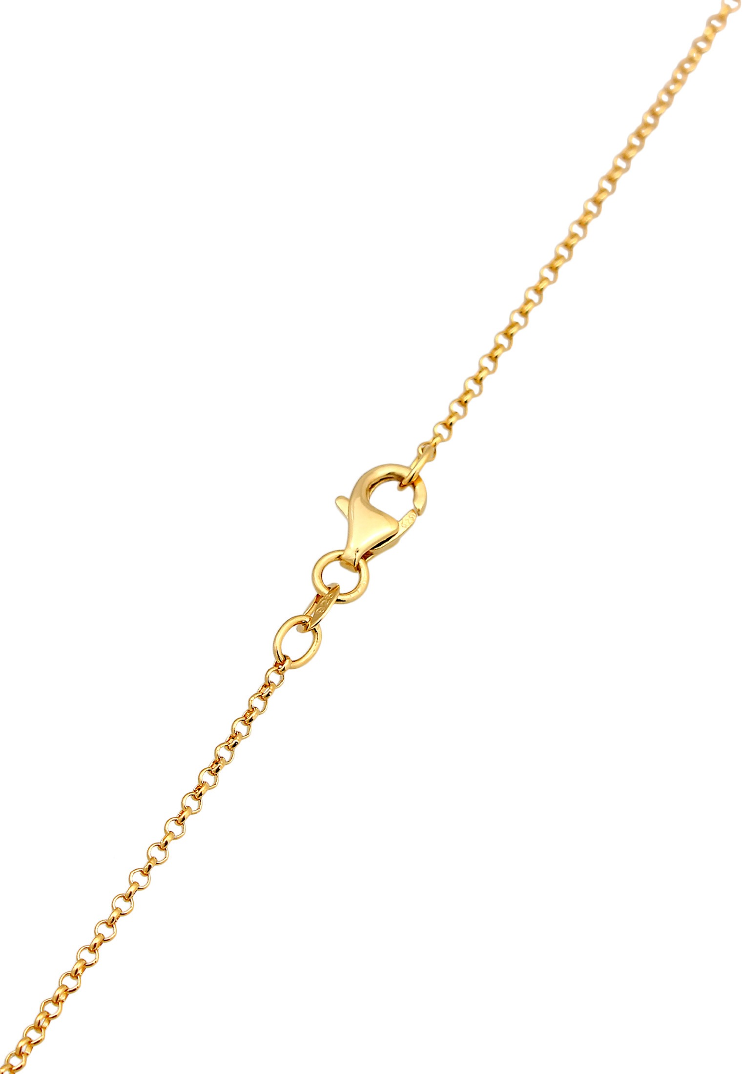 Elli Kette mit Anhänger »Halskette Pilz Glück Emaille 925 Silber vergoldet«