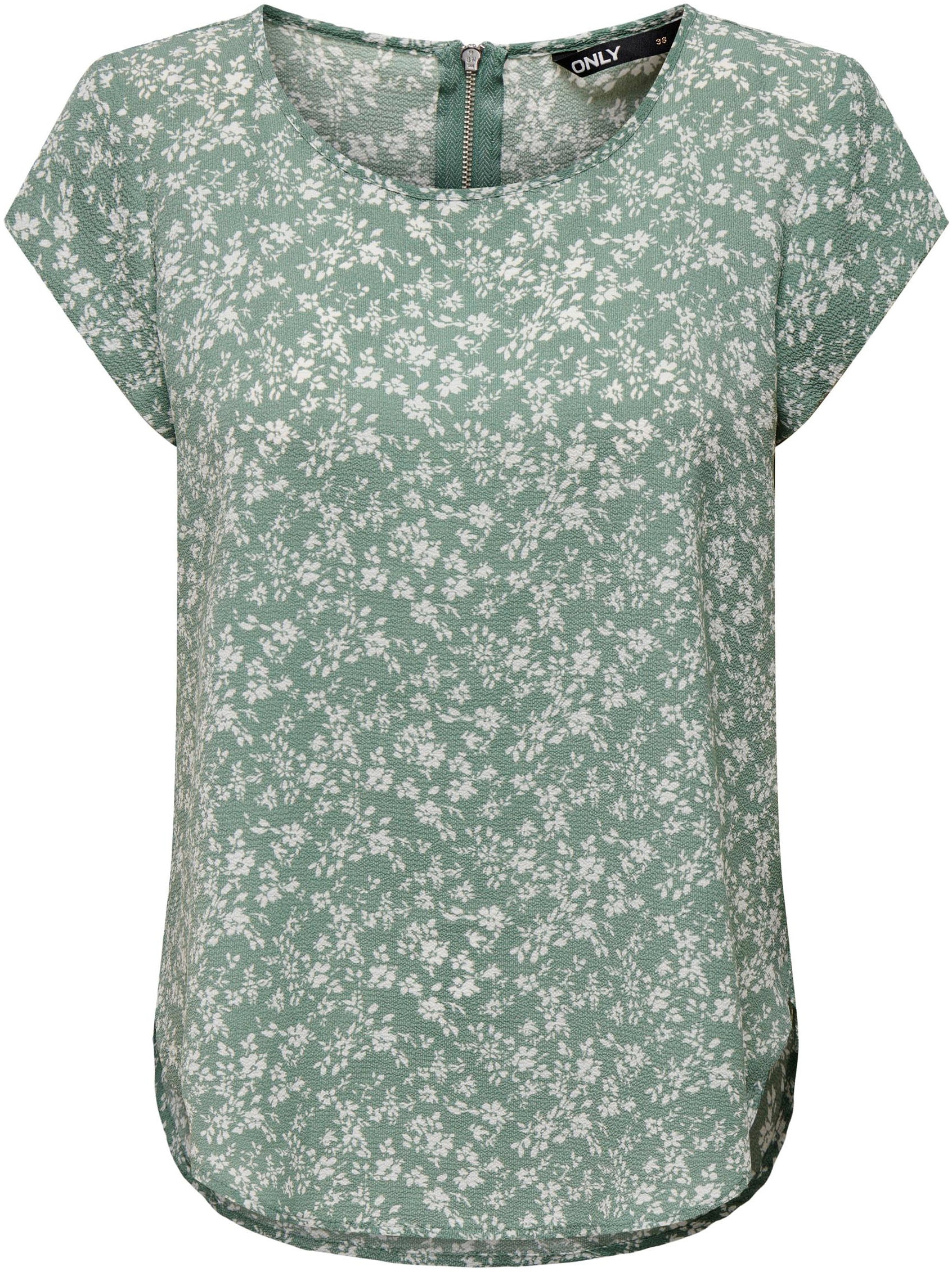 ONLY Shirtbluse »ONLVIC S/S AOP TOP NOOS PTM«, mit Allover Druck