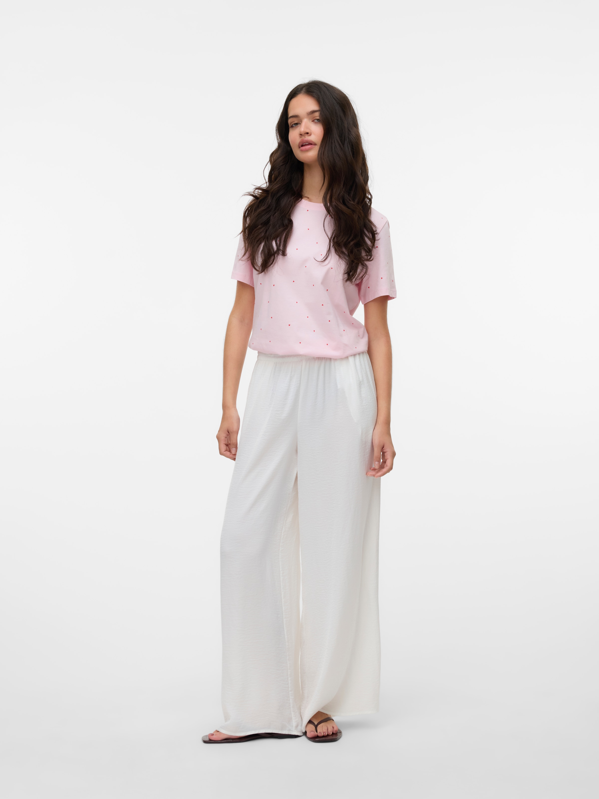 Vero Moda Kurzarmshirt »VMPAULINA AOP SS T-SHIRT GA JRS NOOS« Baumwolle, regular fit