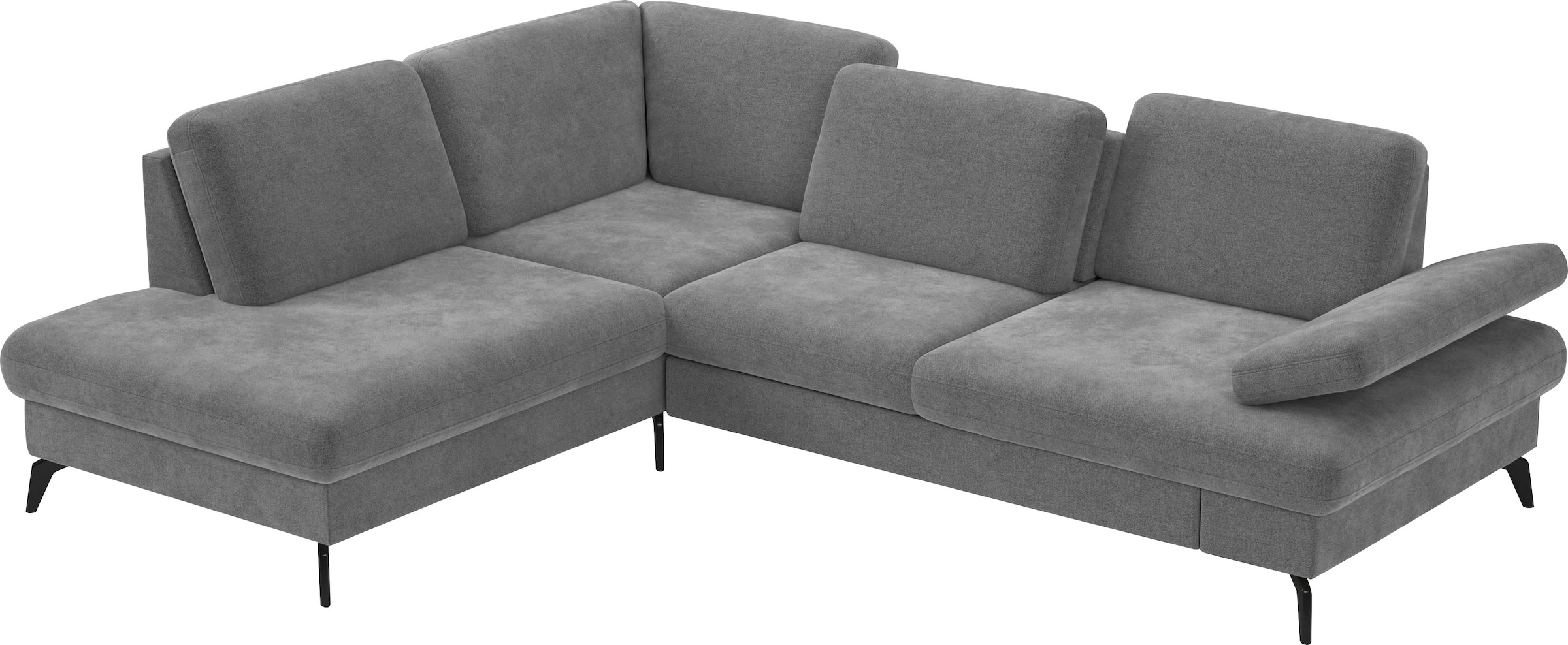 sit&more Ecksofa »Morris L-Form, inkl. Sitztiefenverstellung«, wahlweise mit Armteilverstellung, Bettfunktion & Bettkasten