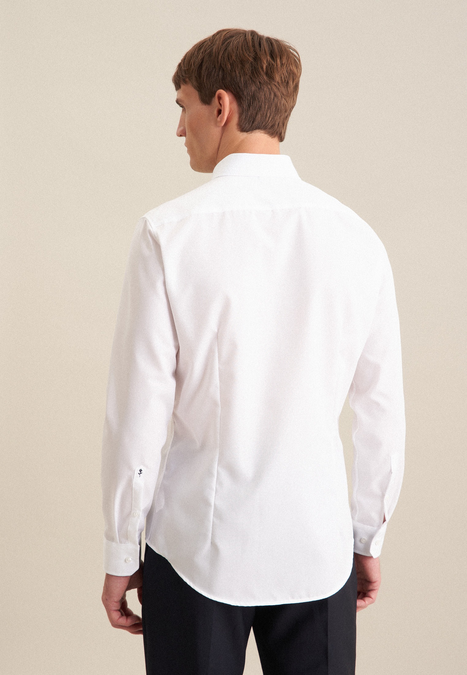 seidensticker Businesshemd »Shaped«, Shaped Langarm Button-Down-Kragen Uni