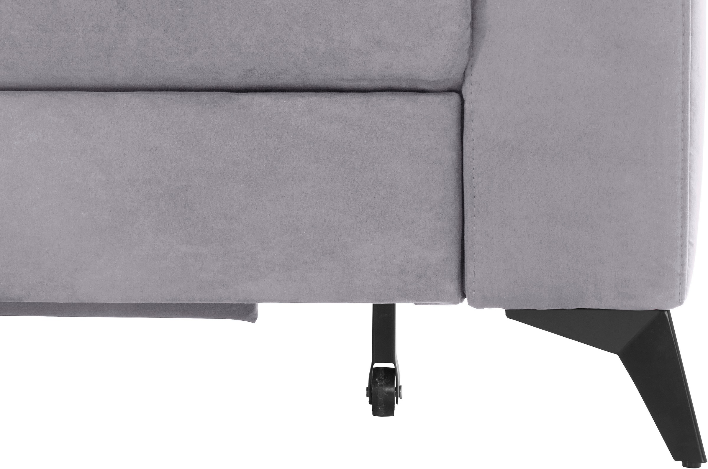 Places of Style Ecksofa »Lolland L-Form«, Wahlweise mit Bettfunktion und Bettkasten, Federkern