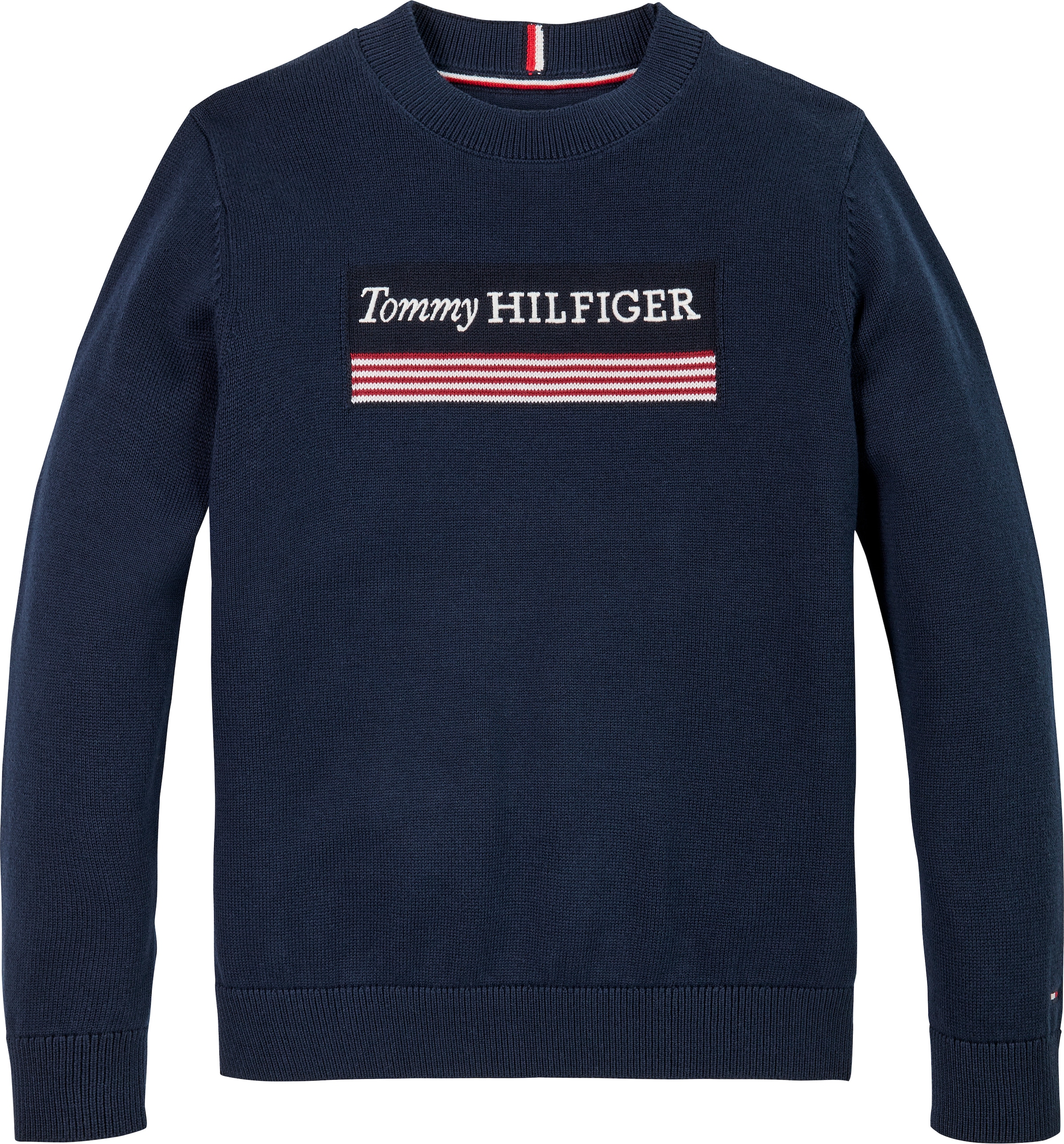 Tommy Hilfiger Strickpullover »MONOTYPE 1985 REG SWEATER«, mit Logoschriftzug