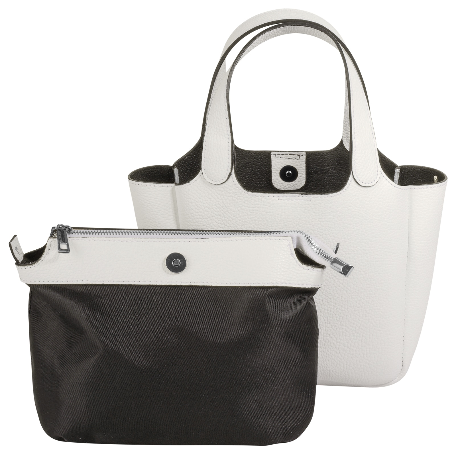Cluty Henkeltasche echt Leder, Made in Italy