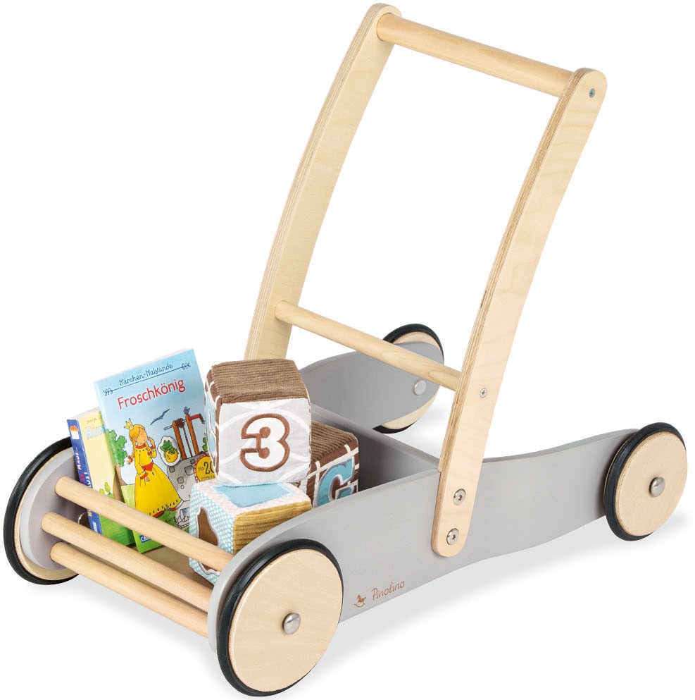 Pinolino® Lauflernwagen »Holzspielzeug, Uli, grau«, aus Holz bei OTTO