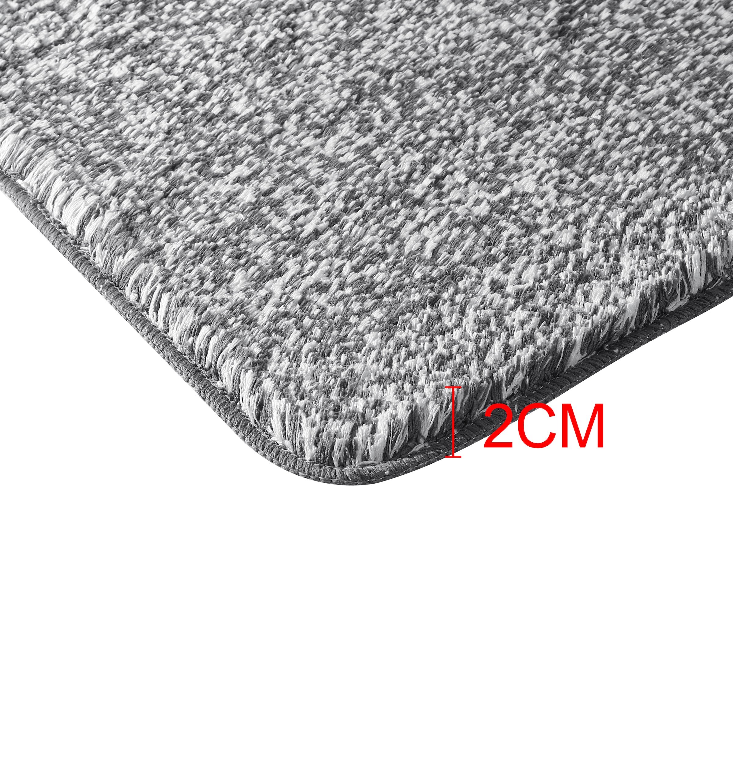 my home Badematte »Vanessa meliert, Badvorleger, Badezimmer Teppich, Duschvorleger« Höhe 20 mm rutschhemmend beschichtet strapazierfähig Badteppich, weiche Haptik, unifarben