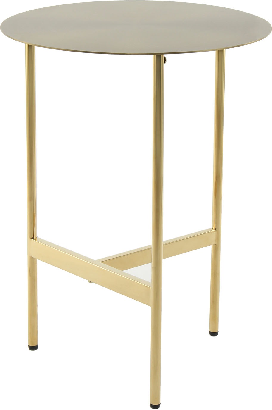 Kayoom Beistelltisch »Pero 125, Minimalistisches Design, Passt zu jedem Einrichtungsstil«, (1 St.), Gestelldesign aus Edelstahl, runde Ablagefläche, minimalistisch
