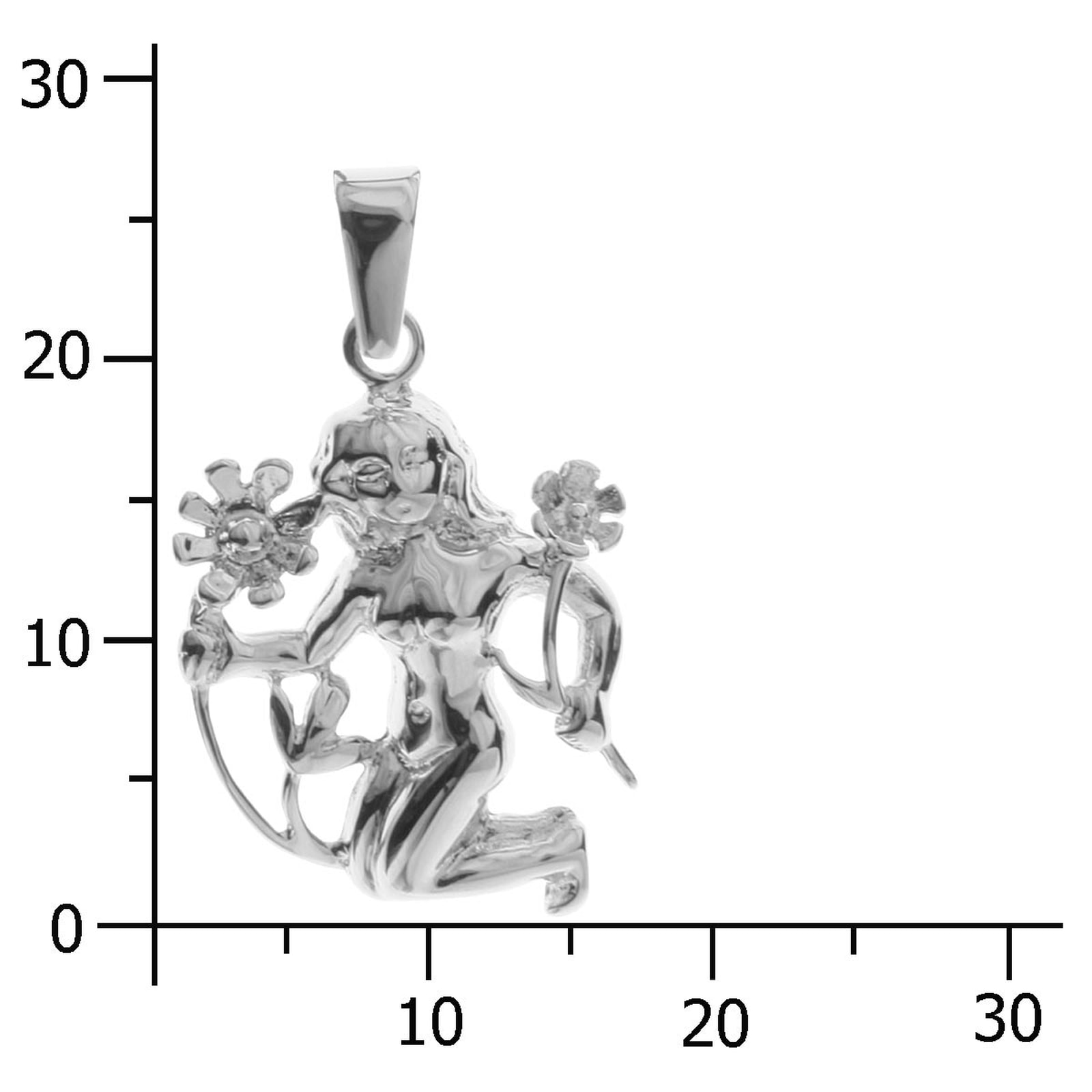 OSTSEE-SCHMUCK Kettenanhänger »- Tierkreiszeichen Jungfrau - Silber 925/000 -,«