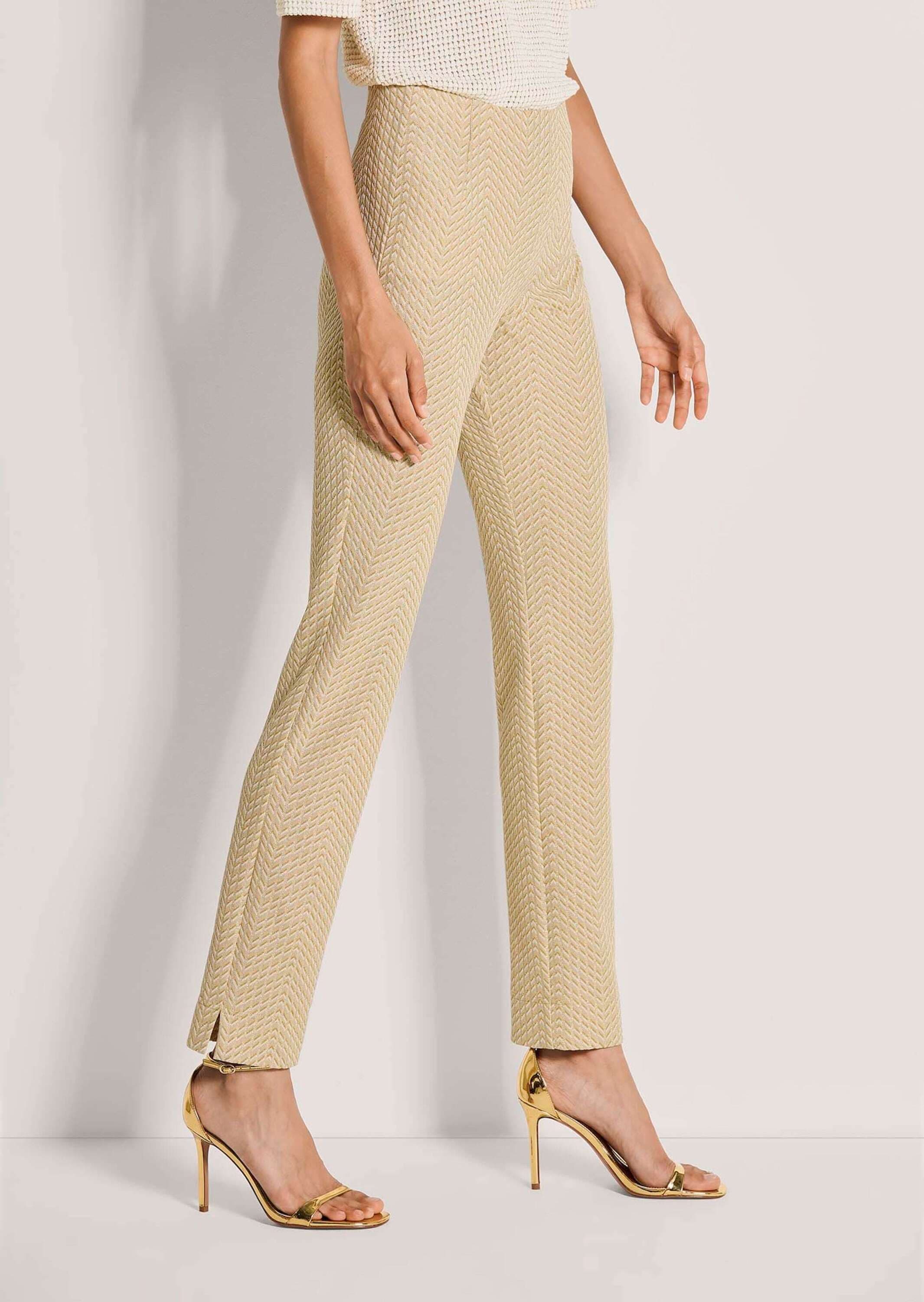 MADELEINE Jerseyhose »Jerseyhose Jacquardhose mit grafischem Muster«  Teilungsnaht