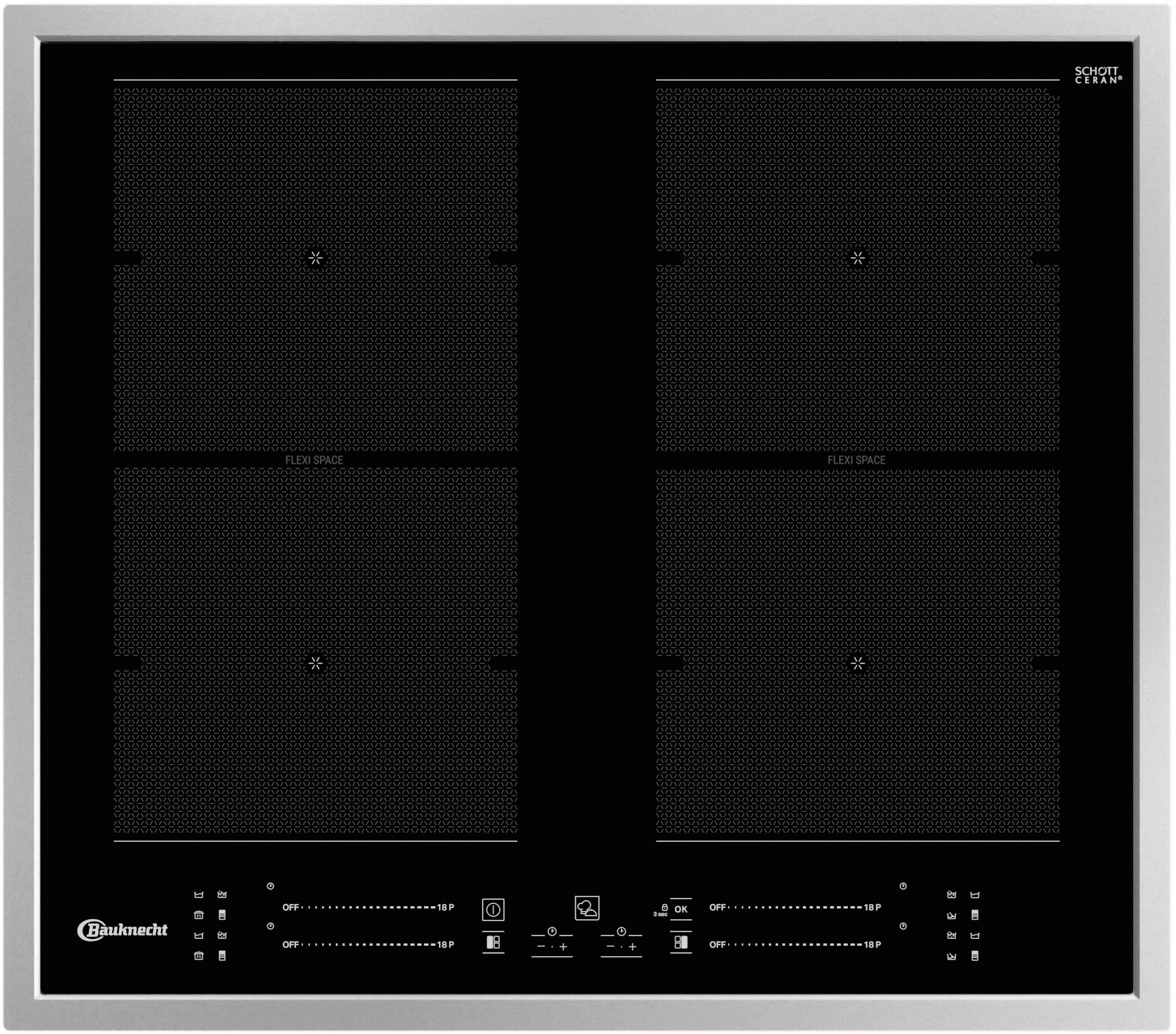 BAUKNECHT Flex-Induktions-Kochfeld von SCHOTT CERAN® »BS 3460F FT«