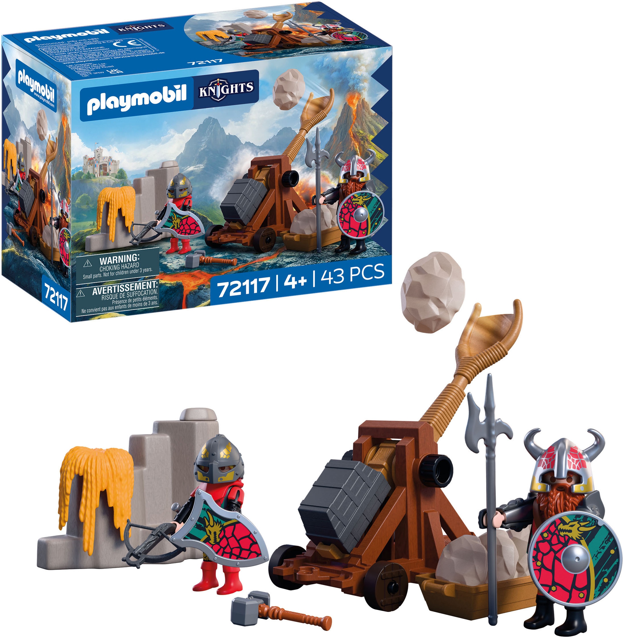 Playmobil® Konstruktions-Spielset »Steinkatapult Drachenritter (72117), Knights«