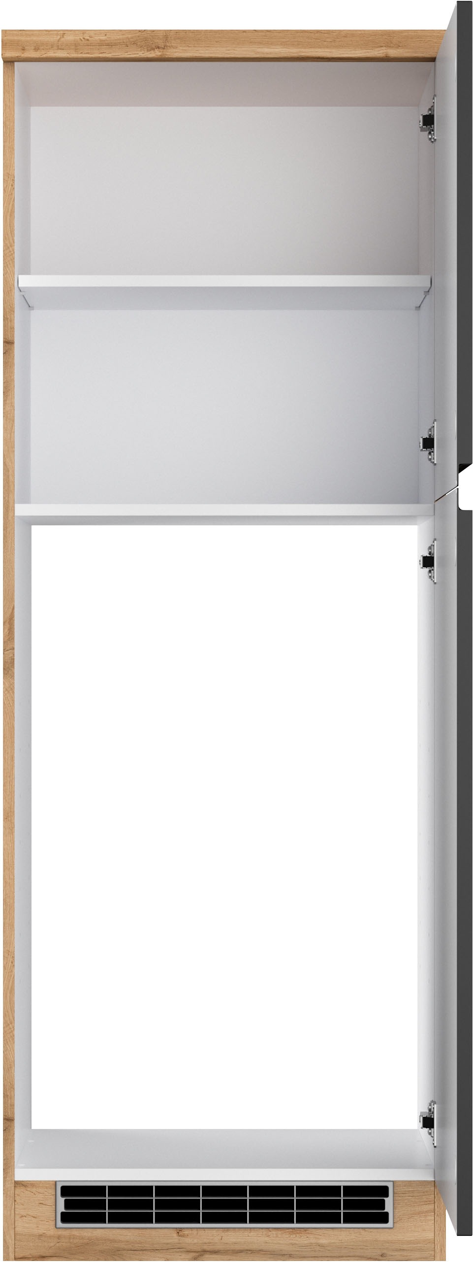 KOCHSTATION Kühlumbauschrank »KS-Virginia,neu in verbesserter Ausführung« Stauraum, Softclose,  Breite 60 cm, Höhe 165 cm, Nische für Kühlschrank: B/H/T 56/88/55 cm