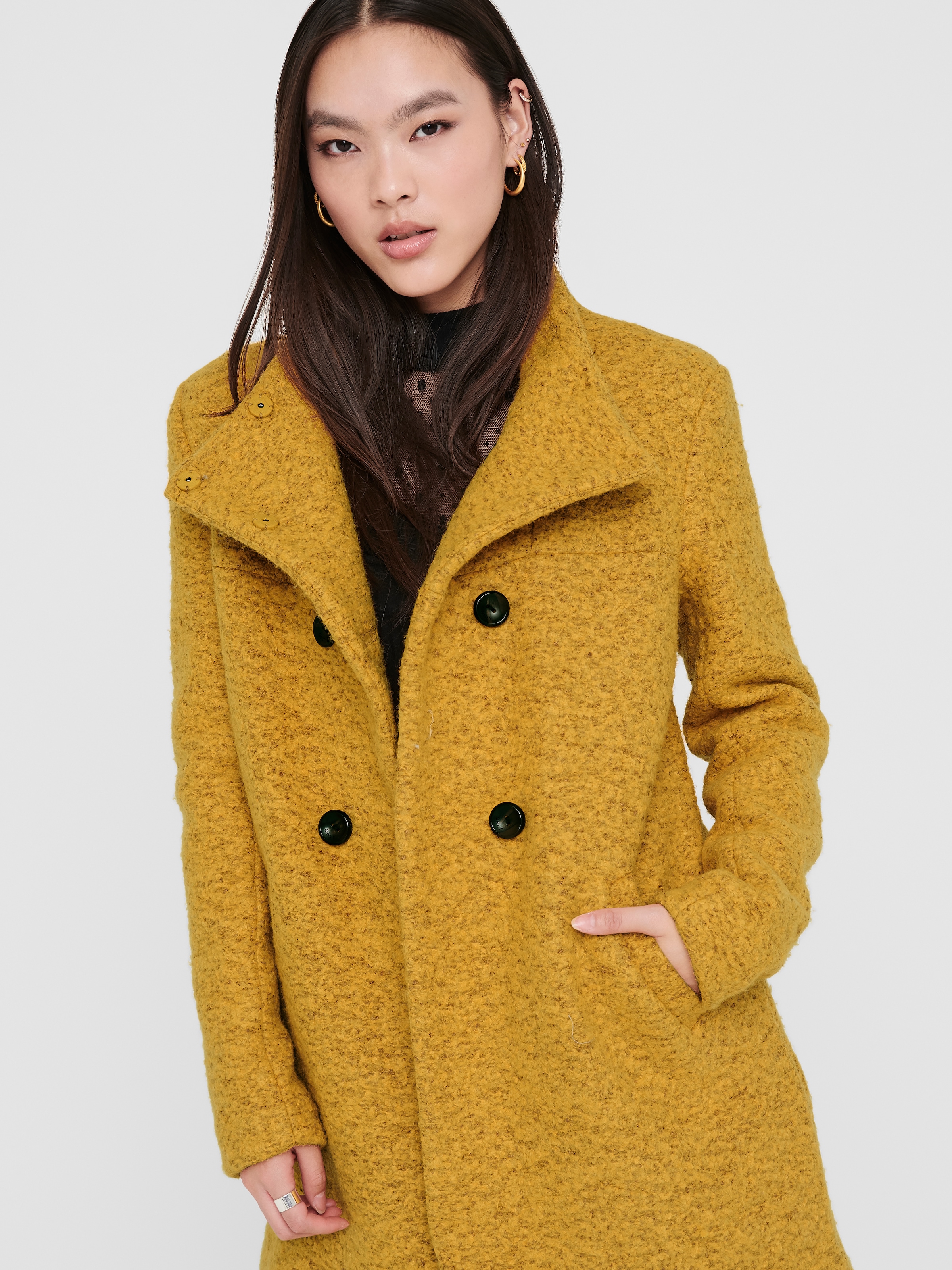 ONLY Langjacke »ONLNEWSOPHIA WOOL COAT OTW CC«, mit Wolle