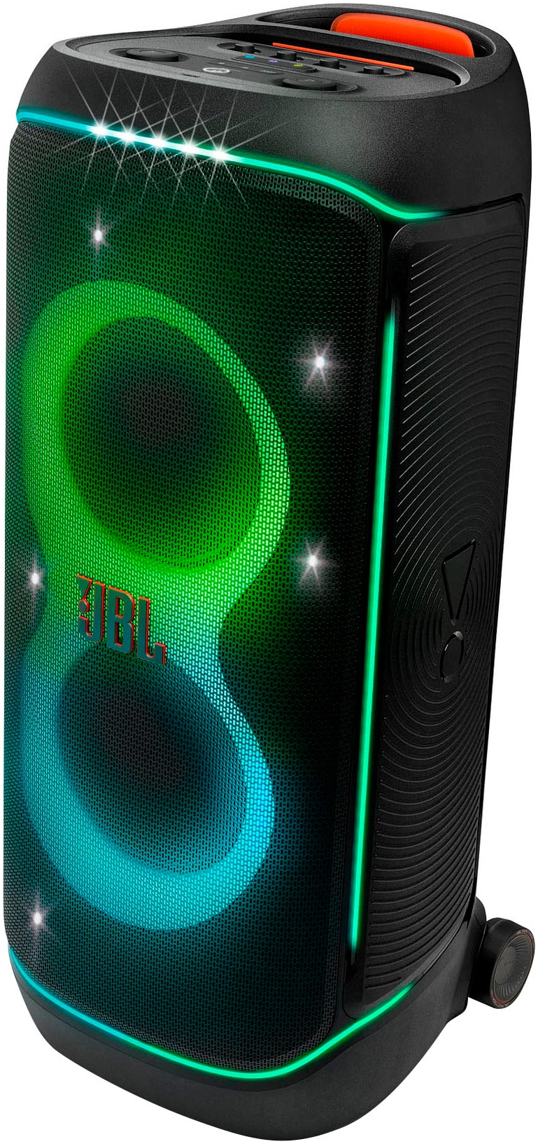 JBL Party-Lautsprecher »PARTYBOX  720« Stereo (Bluetooth App-Steuerung | Automatische Abschaltung | Beleuchtungseffekte | DJ-Funktionen | Equalizer | Extra Bass | Kabellos | Karaoke-fähig | LED Licht (WRGB) | Outdoor-Modus | Transportrollen 800 W)