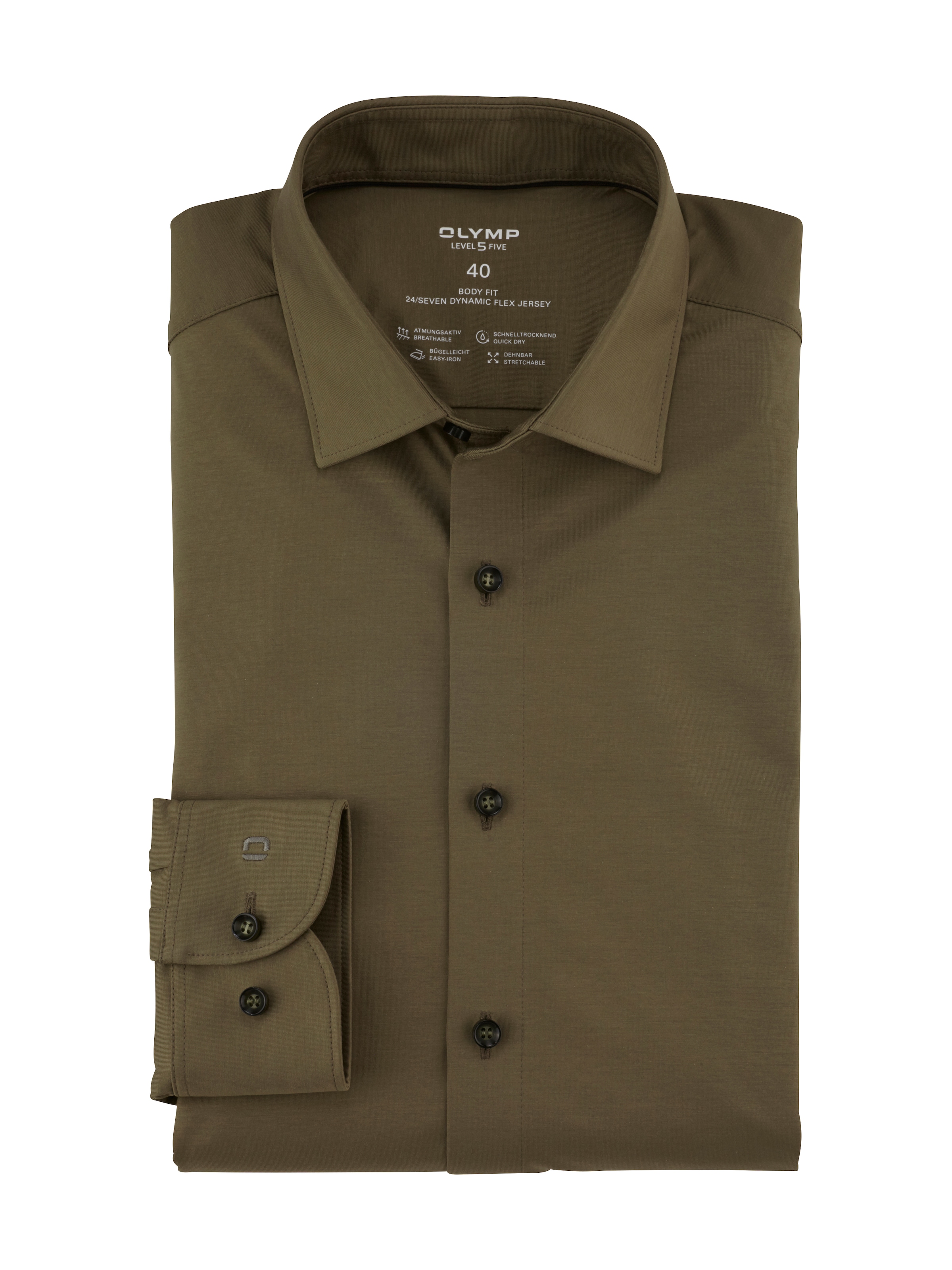 OLYMP Businesshemd »Level Five body fit Jerseyshirt«, in Jersey Qualität