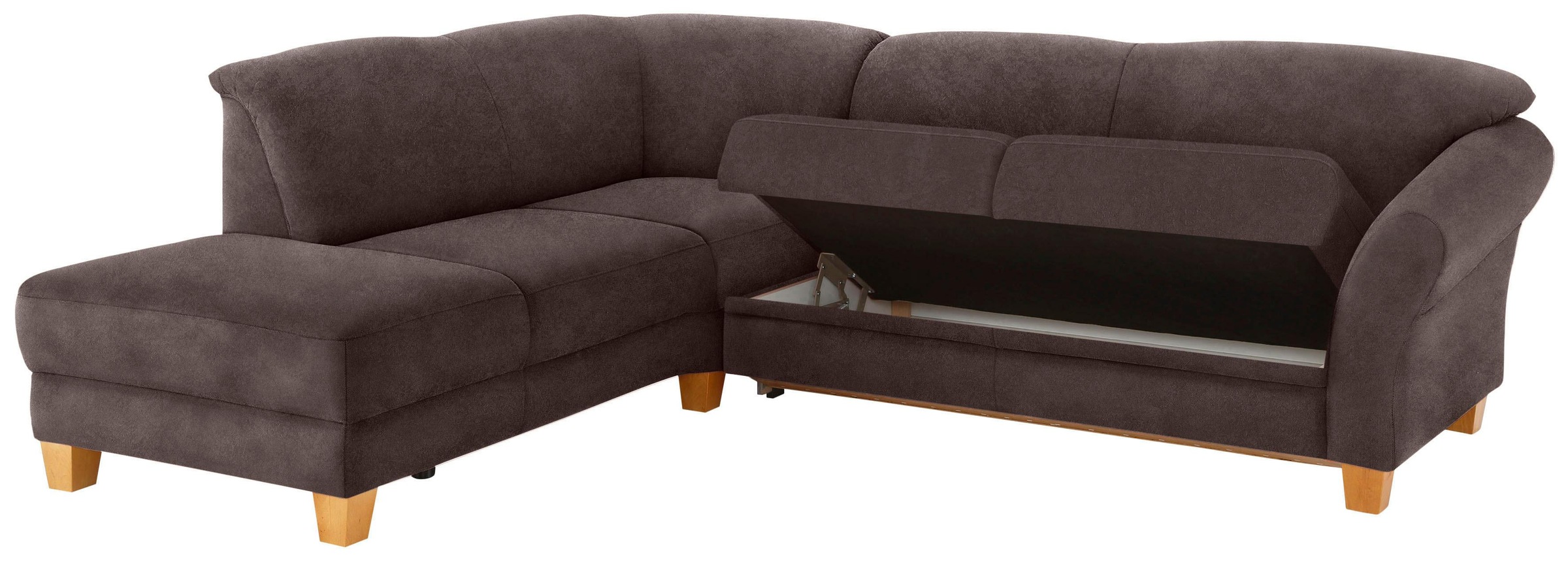 Home affaire Ecksofa »Gotland L-Form«, wahlweise mit Sitztiefenverstellung + Bettkasten