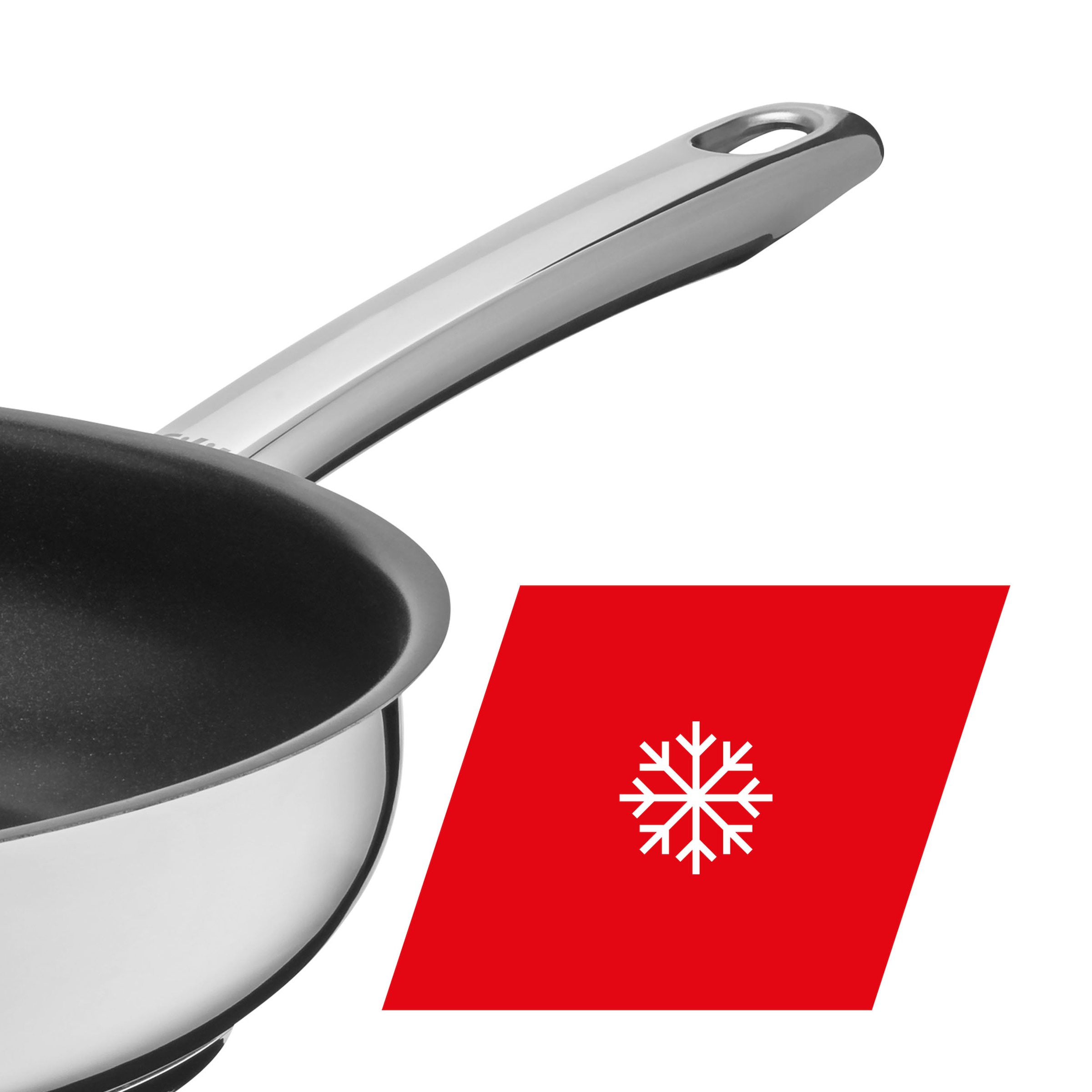 Silit Pfannen-Set »Calabria« Edelstahl 18/10 Set, Stielpfanne 24 cm und 28 cm, 2 Stk. tlg. Silitan Antihaftversiegelung, polierter Edelstahl, induktionsgeeignet