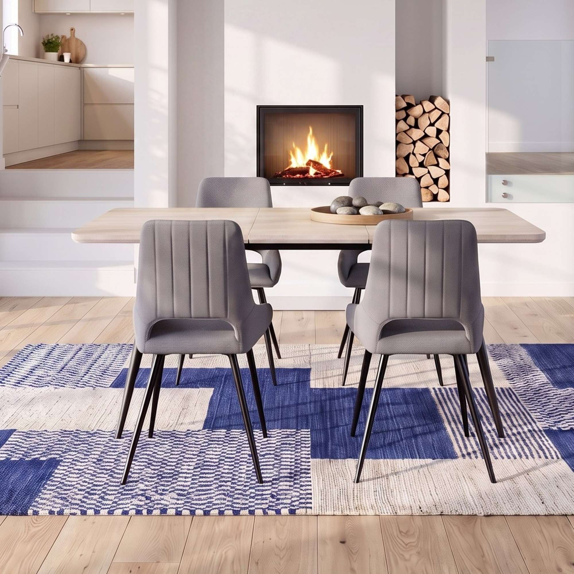 OTTO home Esstisch »Ombrone« ausziehbar 120-160 cm, Synchronauszug, inkl Einlegeplatte, Breite 80cm