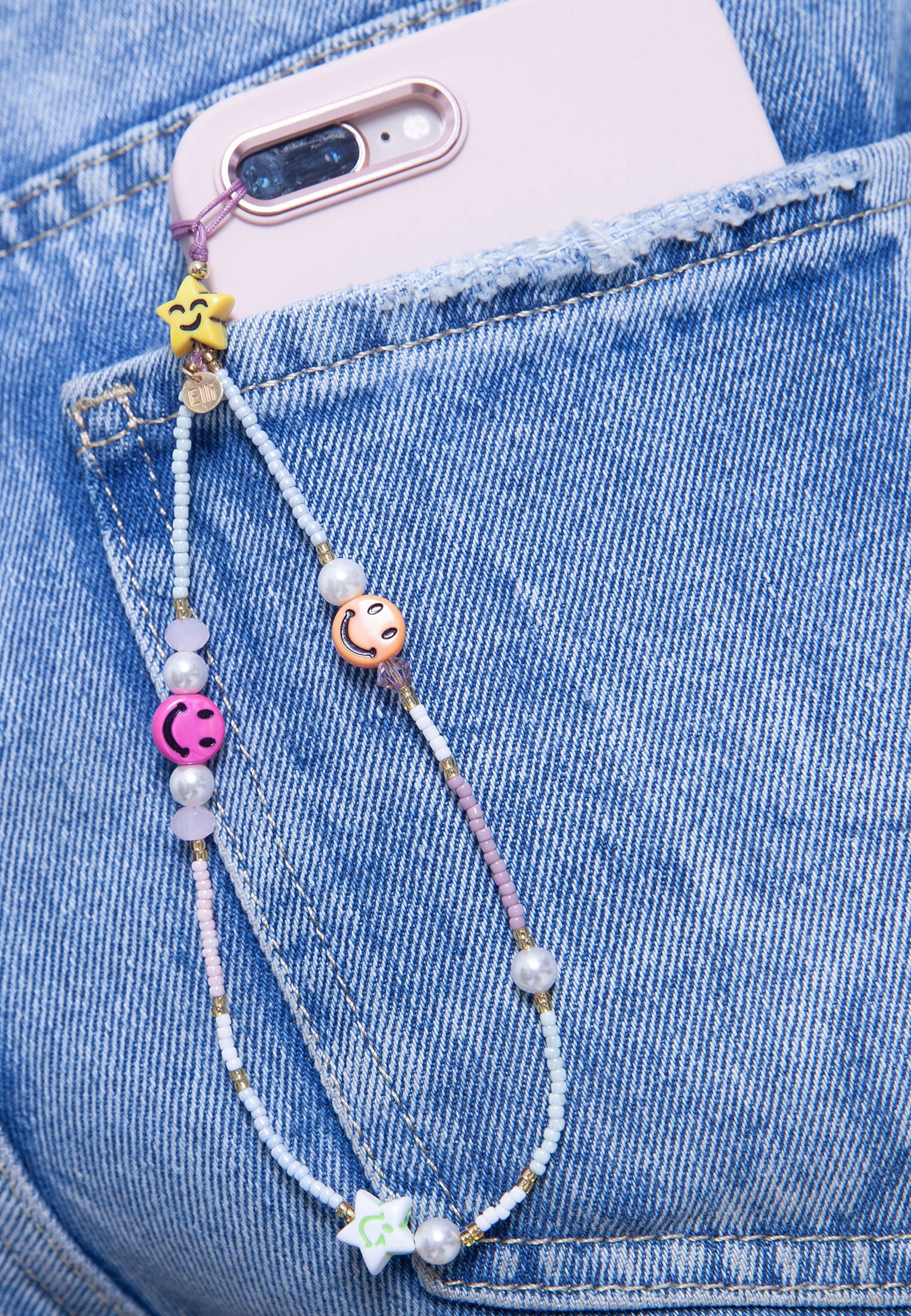 Elli Schmuckset »Schmuckzubehör Schmuckzubehör Beads Phone Kette Smiling 925 Silber«